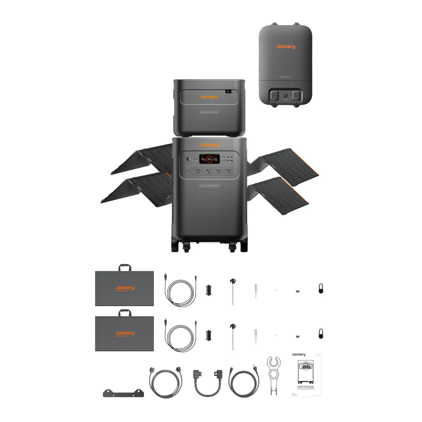 Jackery Explorer 5000 Plus Whole-Home Backup | 5040Wh | 7200W | 4000W Solar Input