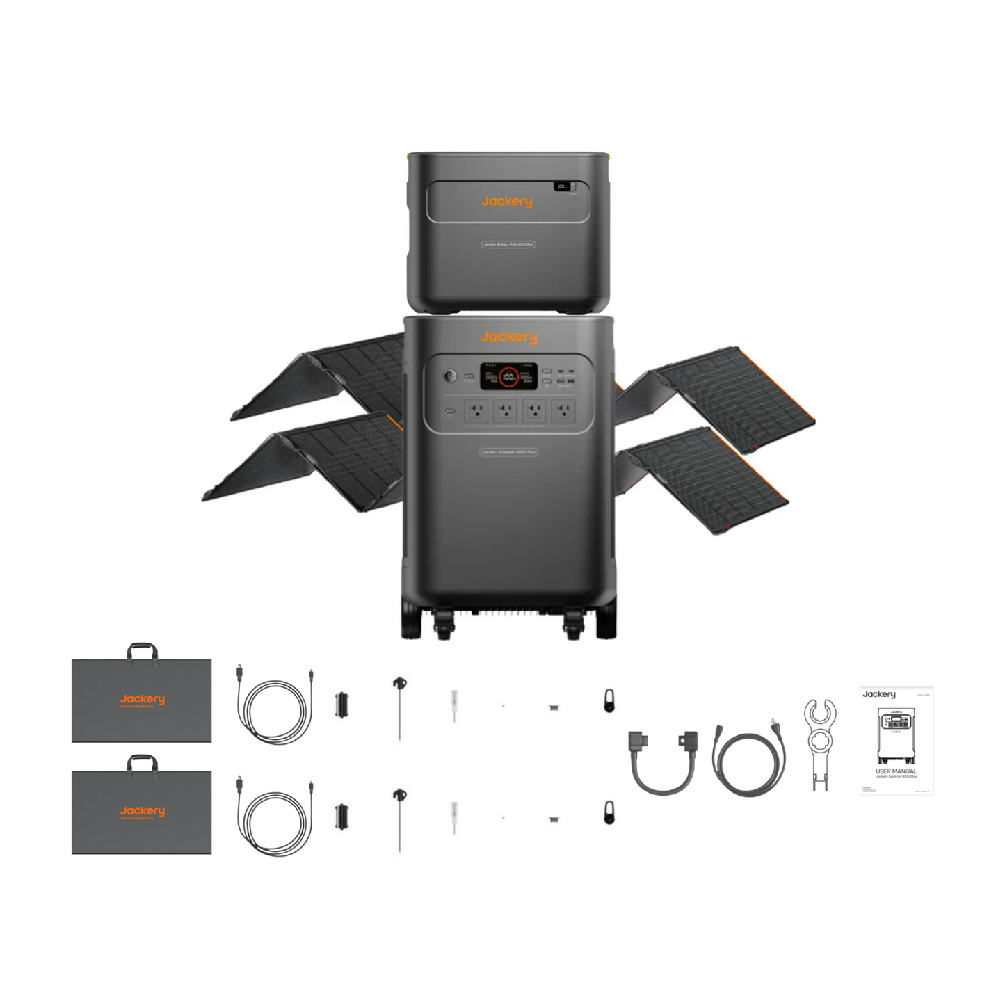 Jackery Explorer 5000 Plus Whole-Home Backup | 5040Wh | 7200W | 4000W Solar Input