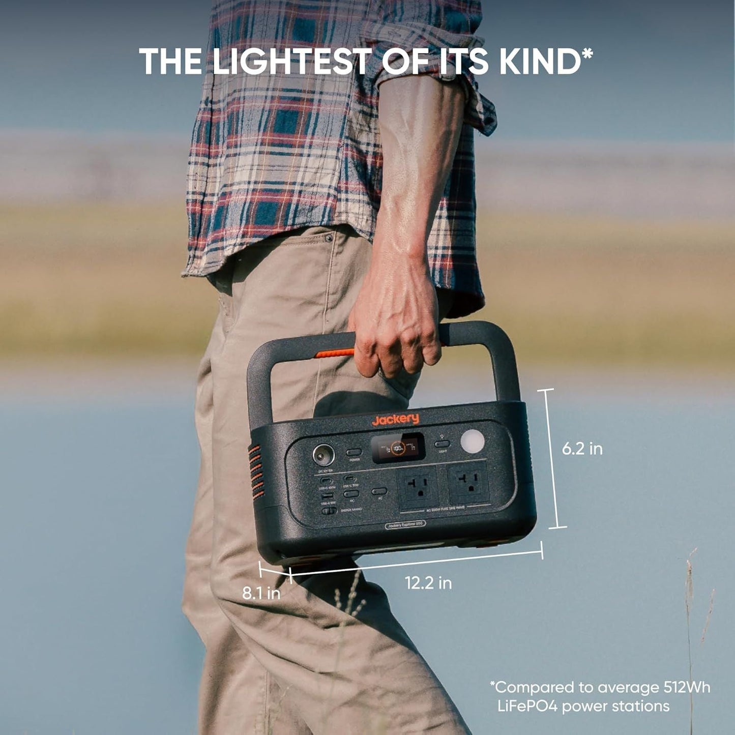 Jackery Explorer 500 v2 Portable Power Station | 512Wh | 500W | 200W Solar Input