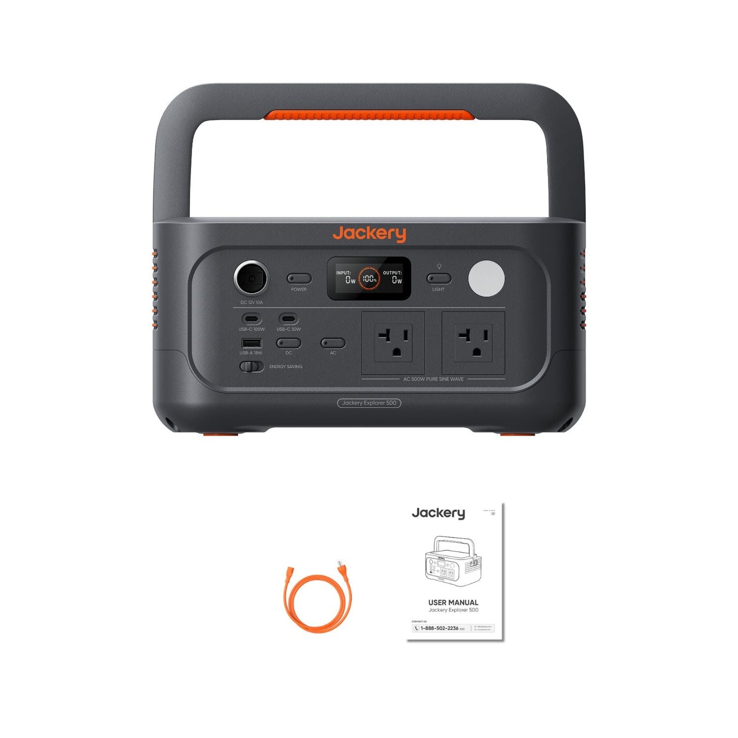 Jackery Explorer 500 v2 Portable Power Station | 512Wh | 500W | 200W Solar Input