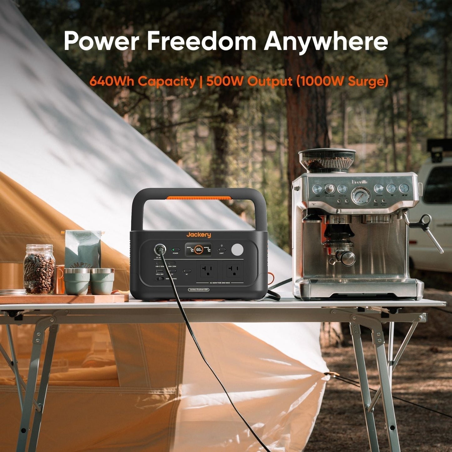 Jackery Explorer 600 v2 Portable Power Station | 640Wh | 500W | 200W Solar Input
