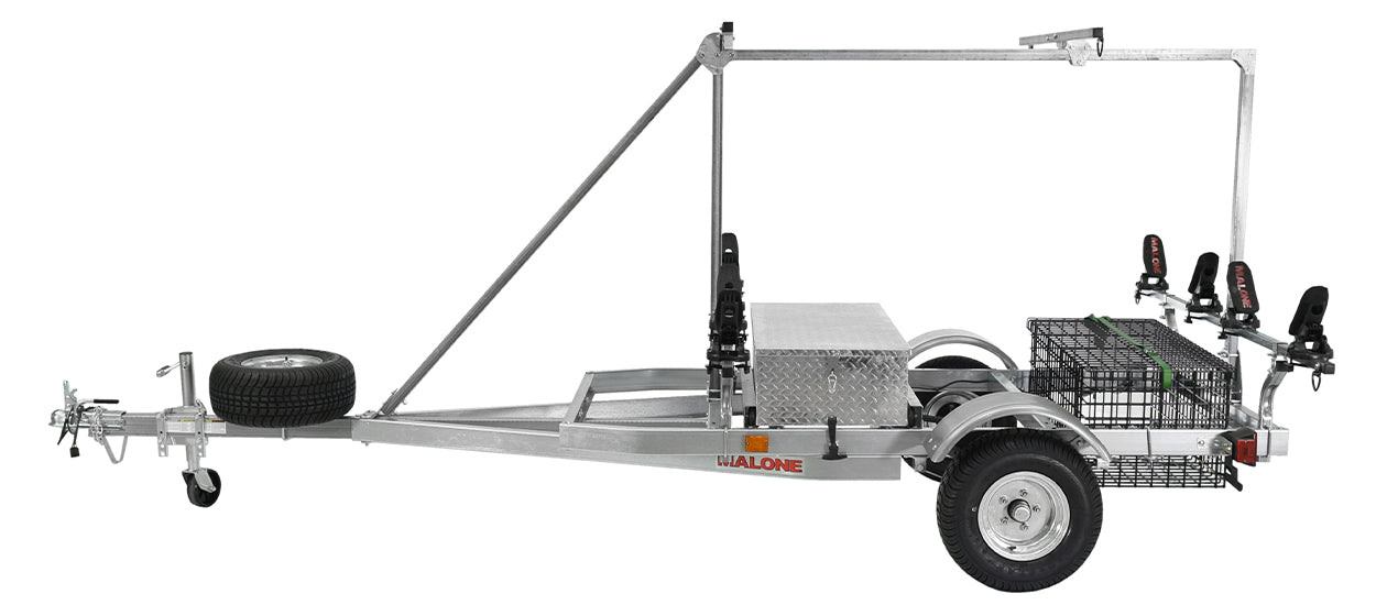 Malone MegaSport 2-Boat SaddleUp Pro Trailer Package w/ 2nd Tier - MPG550-TU