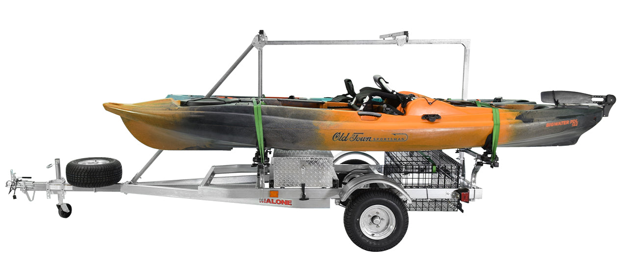 Malone MegaSport 2-Boat SaddleUp Pro Trailer Package w/ 2nd Tier - MPG550-TU