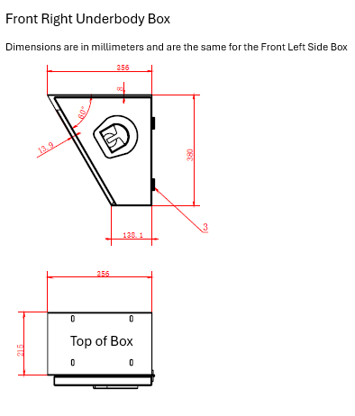 Mid-Size Regular Underbody Box Set of 4