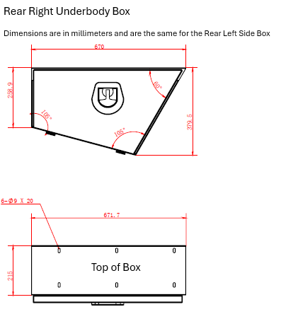 Mid-Size Regular Underbody Box Set of 4