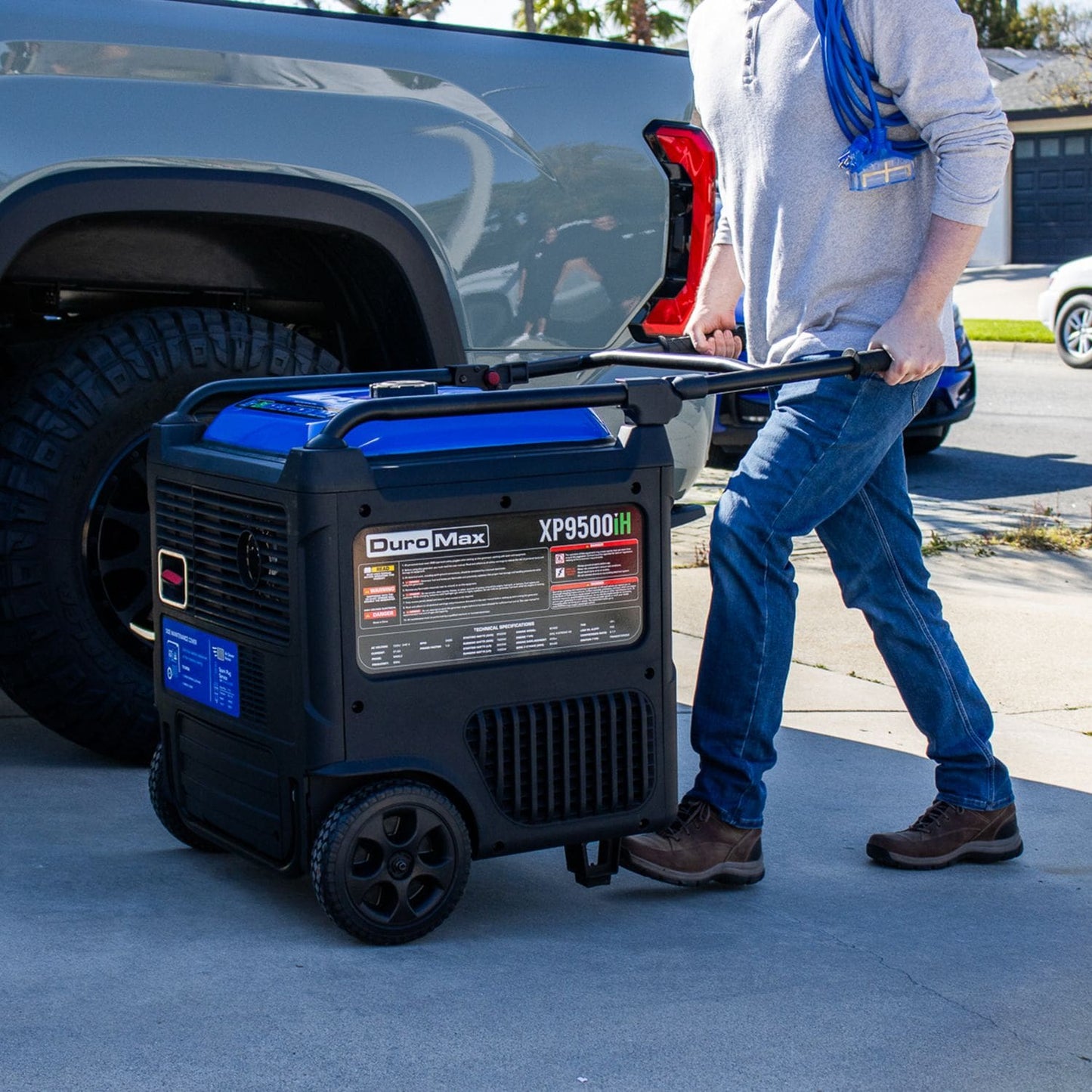 DuroMax XP9500iH Dual Fuel 7600W/9500W Portable Inverter Generator | CO Alert