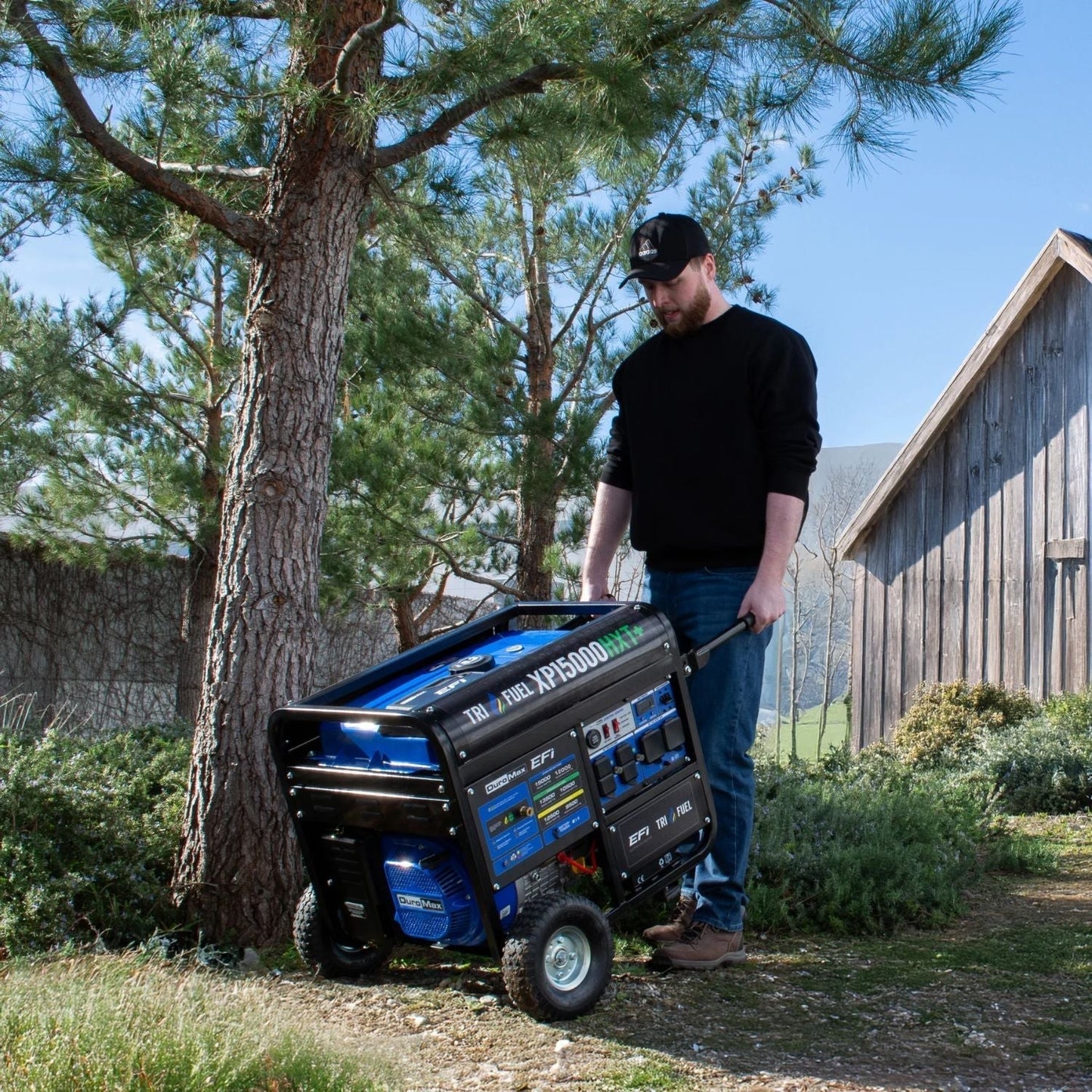DuroMax XP15000HXT+ Tri-Fuel 12000W/15000W EFI Portable Generator | Electric Start | 50-State Approved