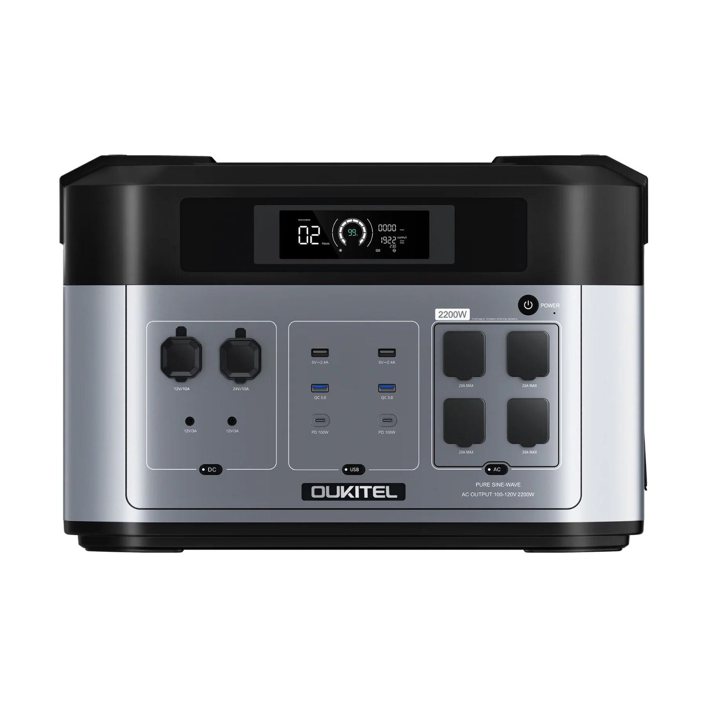 OUKITEL BP2000 Portable Power Station | 2048Wh | 2200W | 1000W Solar Input