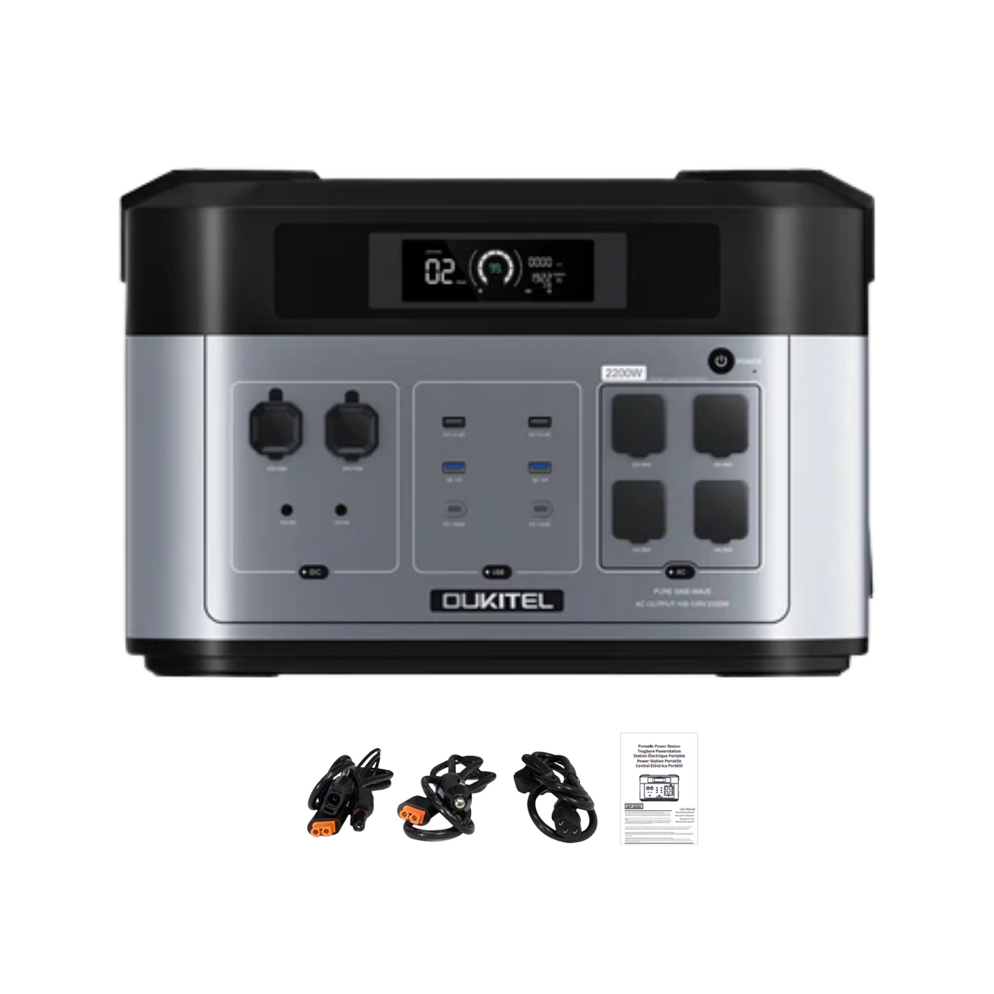 OUKITEL BP2000 Portable Power Station | 2048Wh | 2200W | 1000W Solar Input