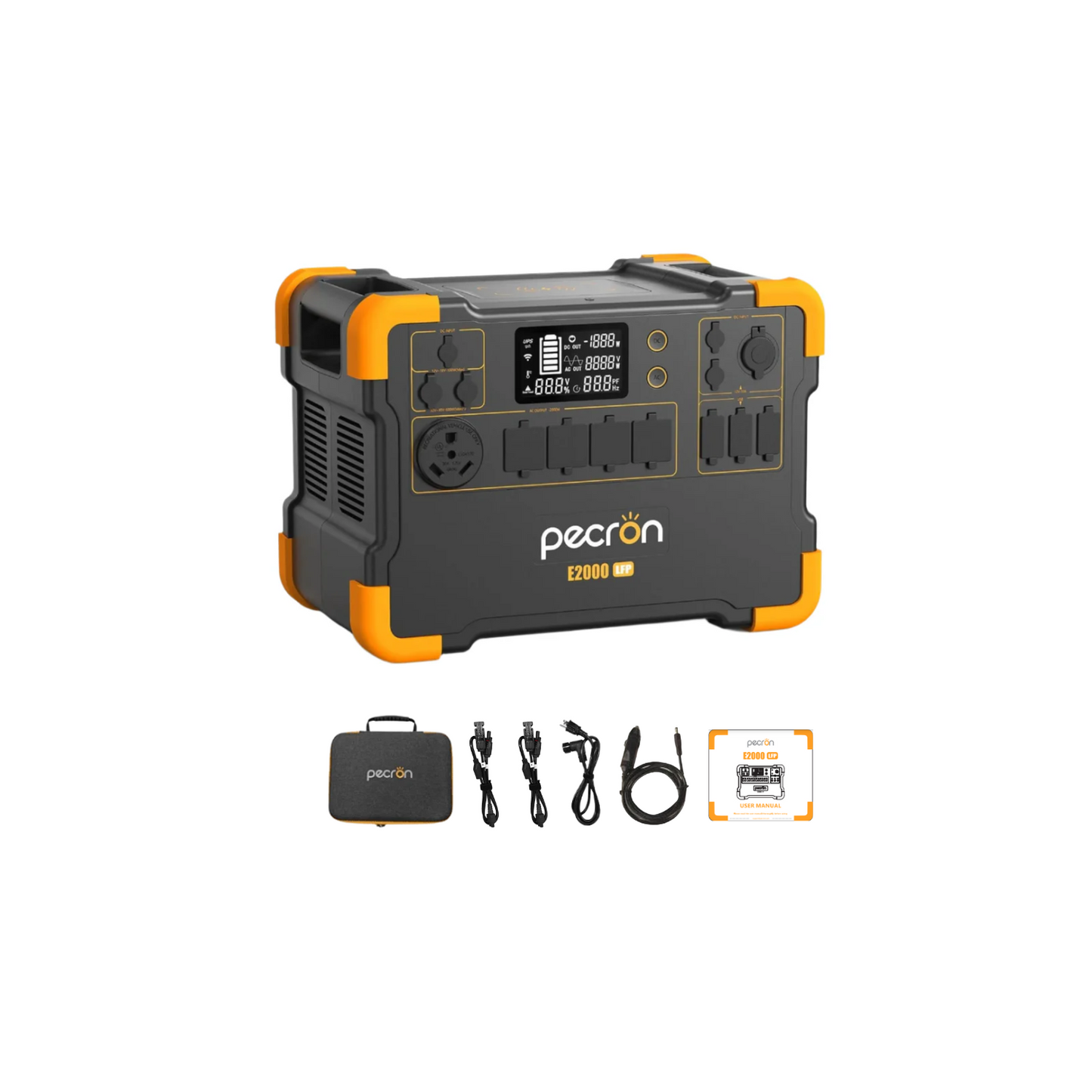 Pecron E2000LFP Portable Power Station | 1920Wh | 2000W | 600W Solar Input