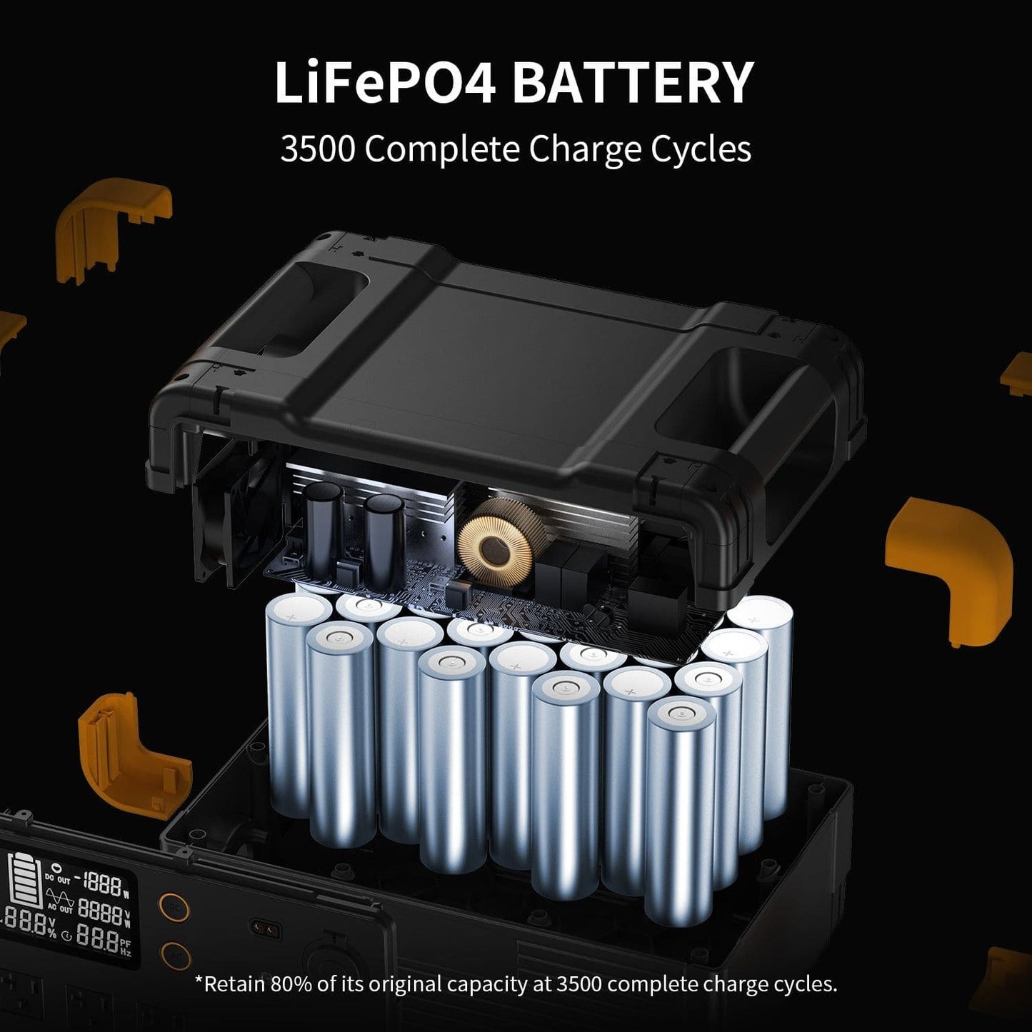 Pecron E2400LFP Portable Power Station | 2048Wh | 2400W | 700W Solar Input