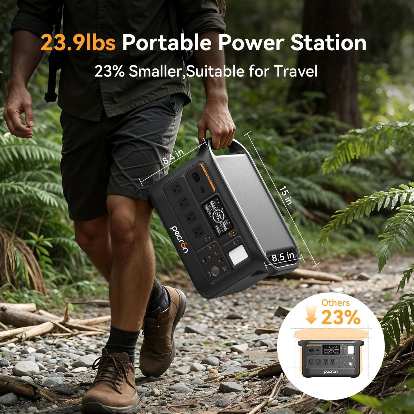 Pecron F1000LFP Portable Power Station | 960Wh | 1500W | 600W Solar Input