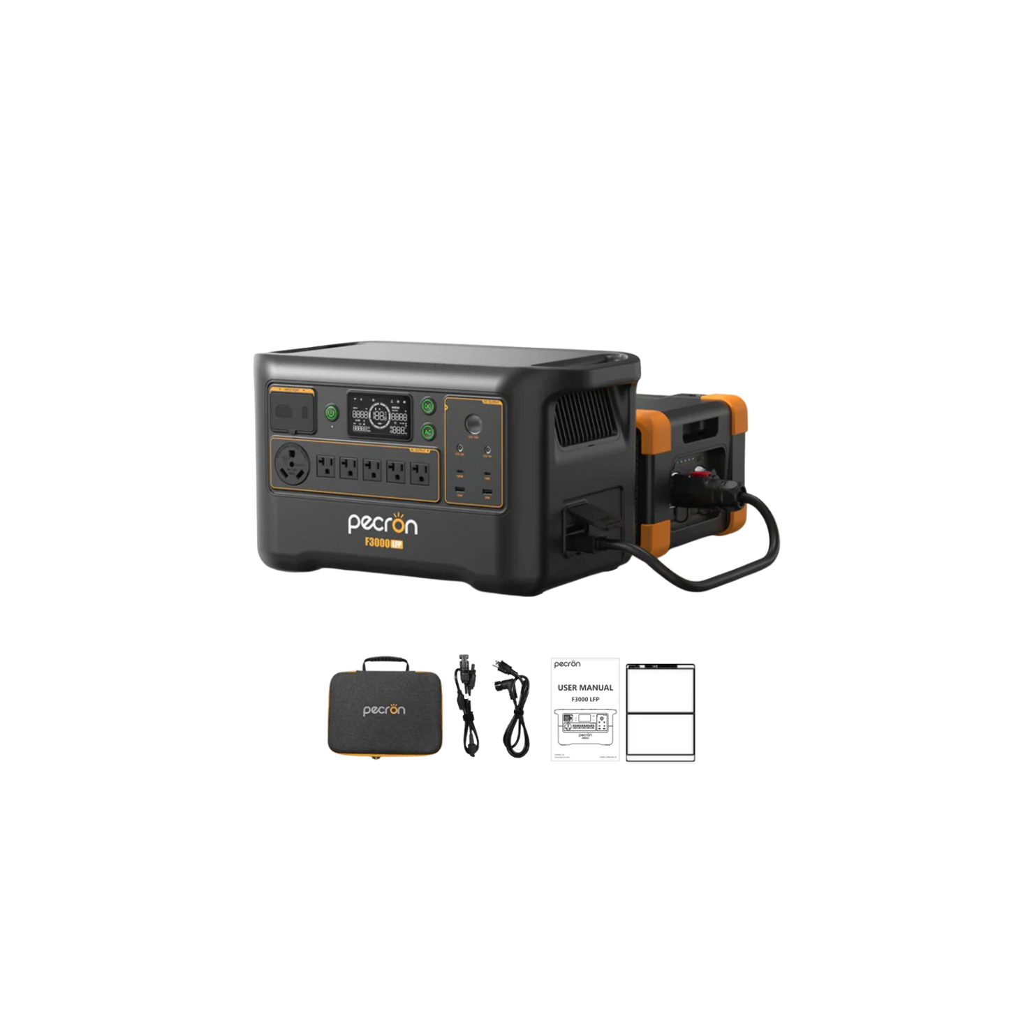 Pecron F3000LFP Portable Power Station | 3072Wh | 3600W | 1600W Solar Input