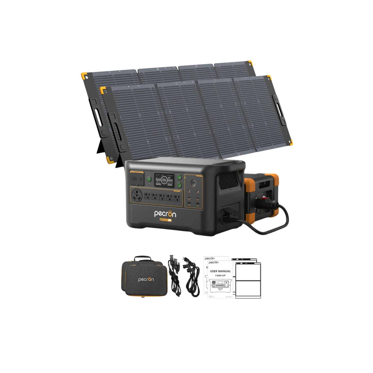 Pecron F3000LFP Portable Power Station | 3072Wh | 3600W | 1600W Solar Input