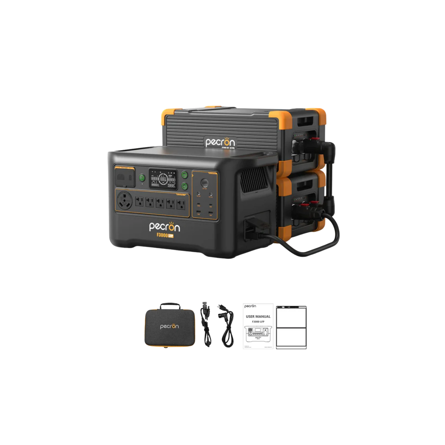 Pecron F3000LFP Portable Power Station | 3072Wh | 3600W | 1600W Solar Input