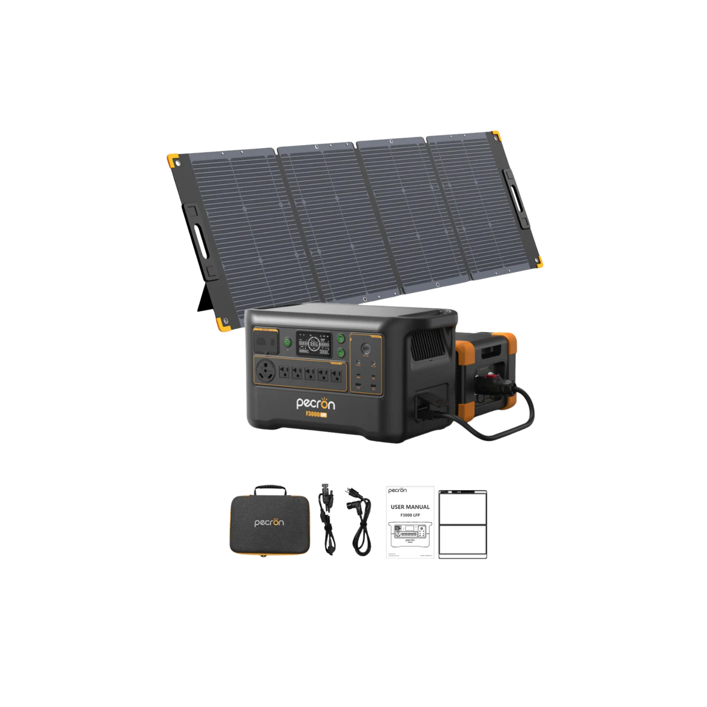 Pecron F3000LFP Portable Power Station | 3072Wh | 3600W | 1600W Solar Input