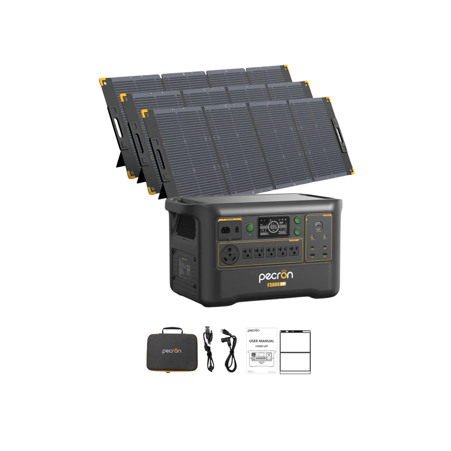 Pecron F3000LFP Portable Power Station | 3072Wh | 3600W | 1600W Solar Input