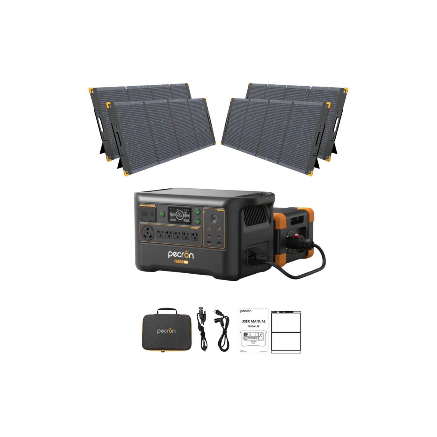 Pecron F3000LFP Portable Power Station | 3072Wh | 3600W | 1600W Solar Input
