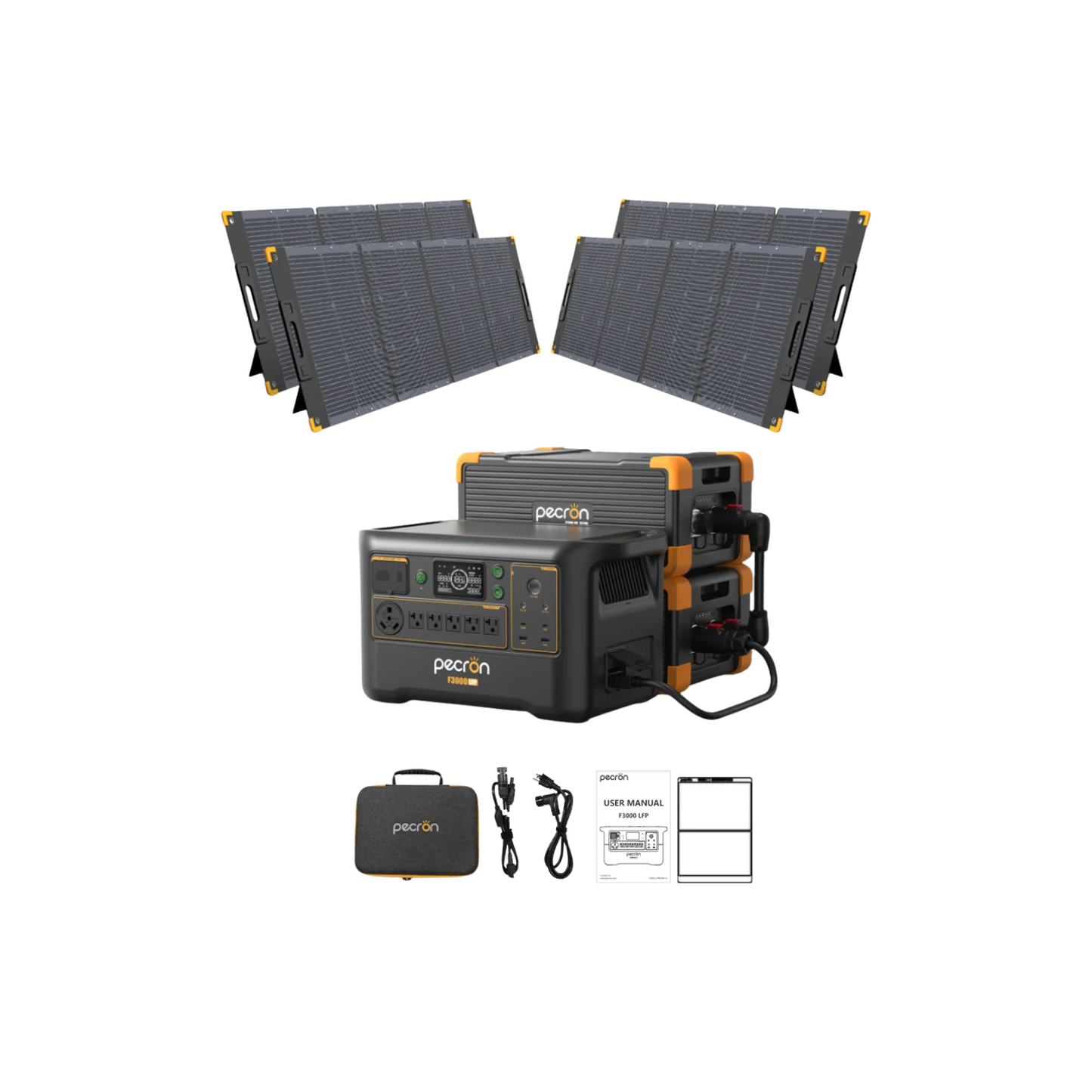 Pecron F3000LFP Portable Power Station | 3072Wh | 3600W | 1600W Solar Input