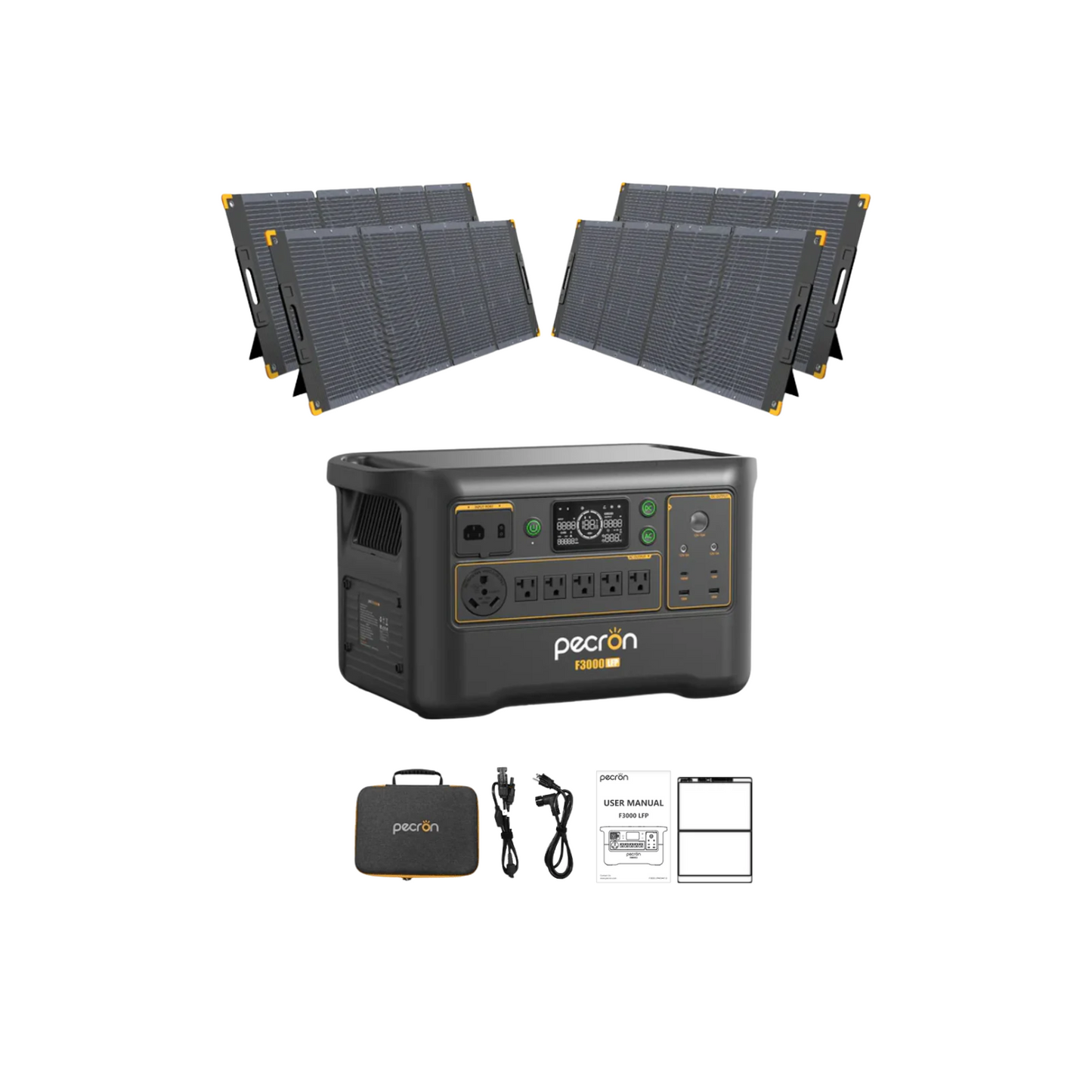Pecron F3000LFP Portable Power Station | 3072Wh | 3600W | 1600W Solar Input