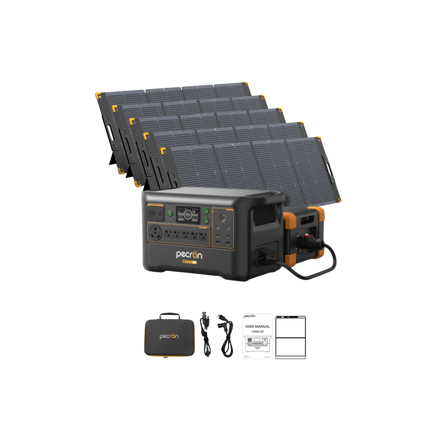 Pecron F3000LFP Portable Power Station | 3072Wh | 3600W | 1600W Solar Input