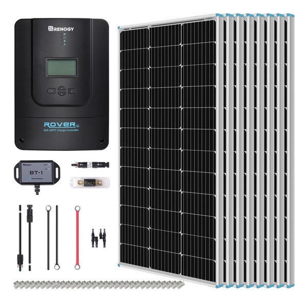 Renogy 800 Watt 12V/24V Premium Solar Kit With Rover 60A Charger Controller