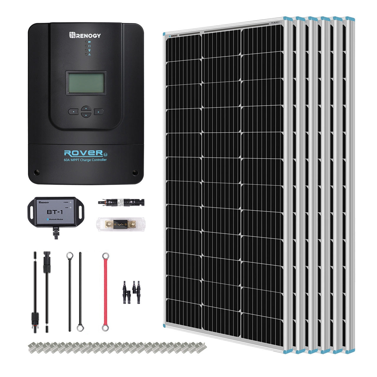Renogy 600 Watt 12V/24V Premium Solar Kit With Rover 60A Charger Controller