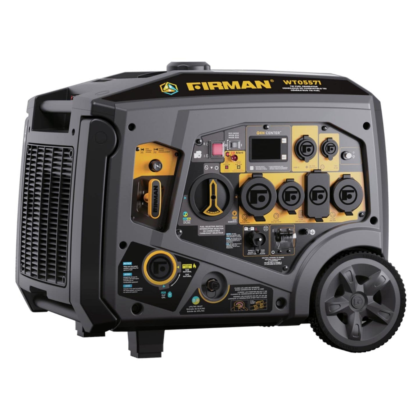 Firman WT05571 Tri-Fuel 5500W/6850W Inverter Portable Generator | Electric Start | CO Alert