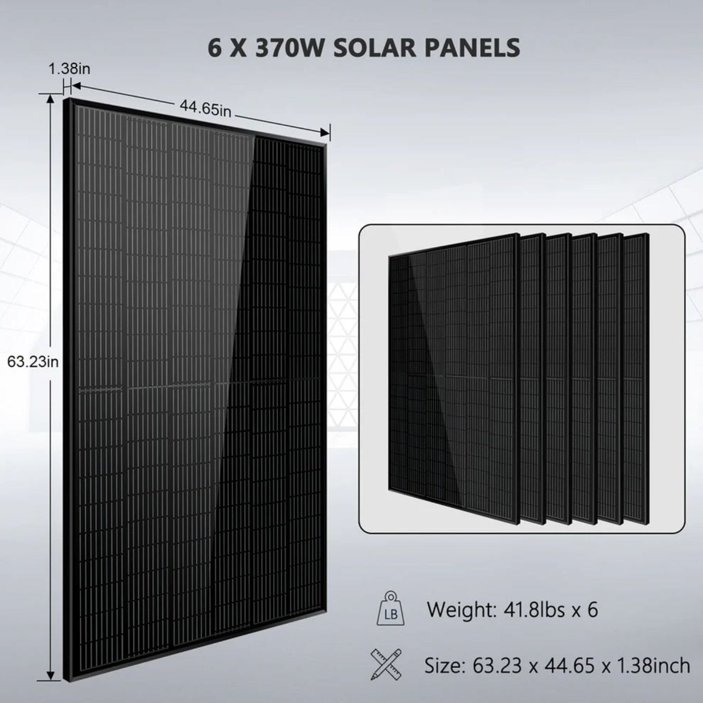 SunGold Power 6.5kW 48VDC Off-Grid Solar Kit | 2220W Solar