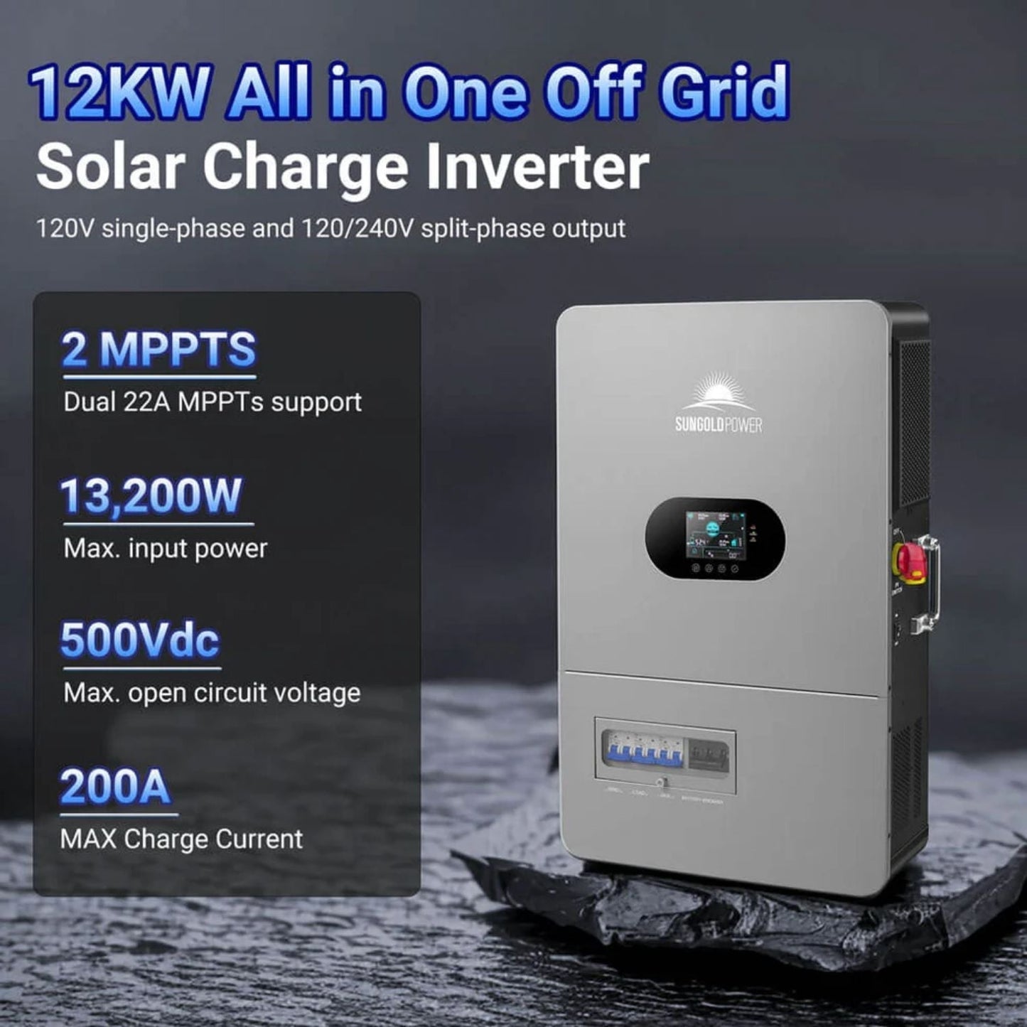 SunGold Power 12KW All in One Off Grid Solar Inverter FR12K-B