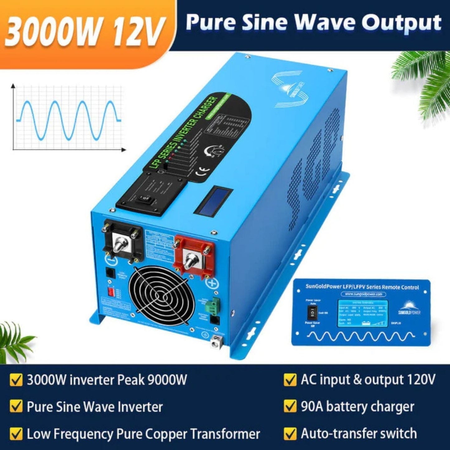 SunGold Power 3kW 12VDC Off-Grid Solar Kit | 6000W Solar