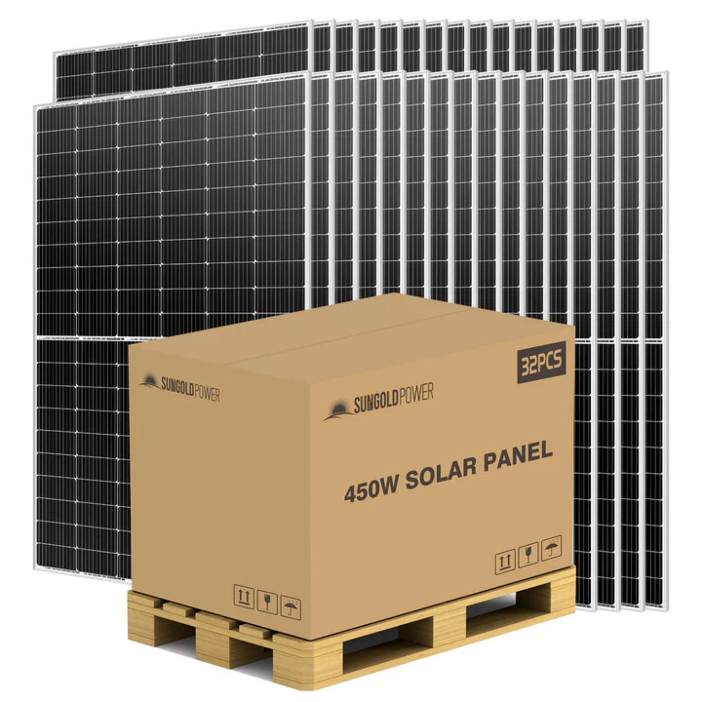 SunGold Power 450 Watt Monorystalline PERC Solar Panels | 32 Panels