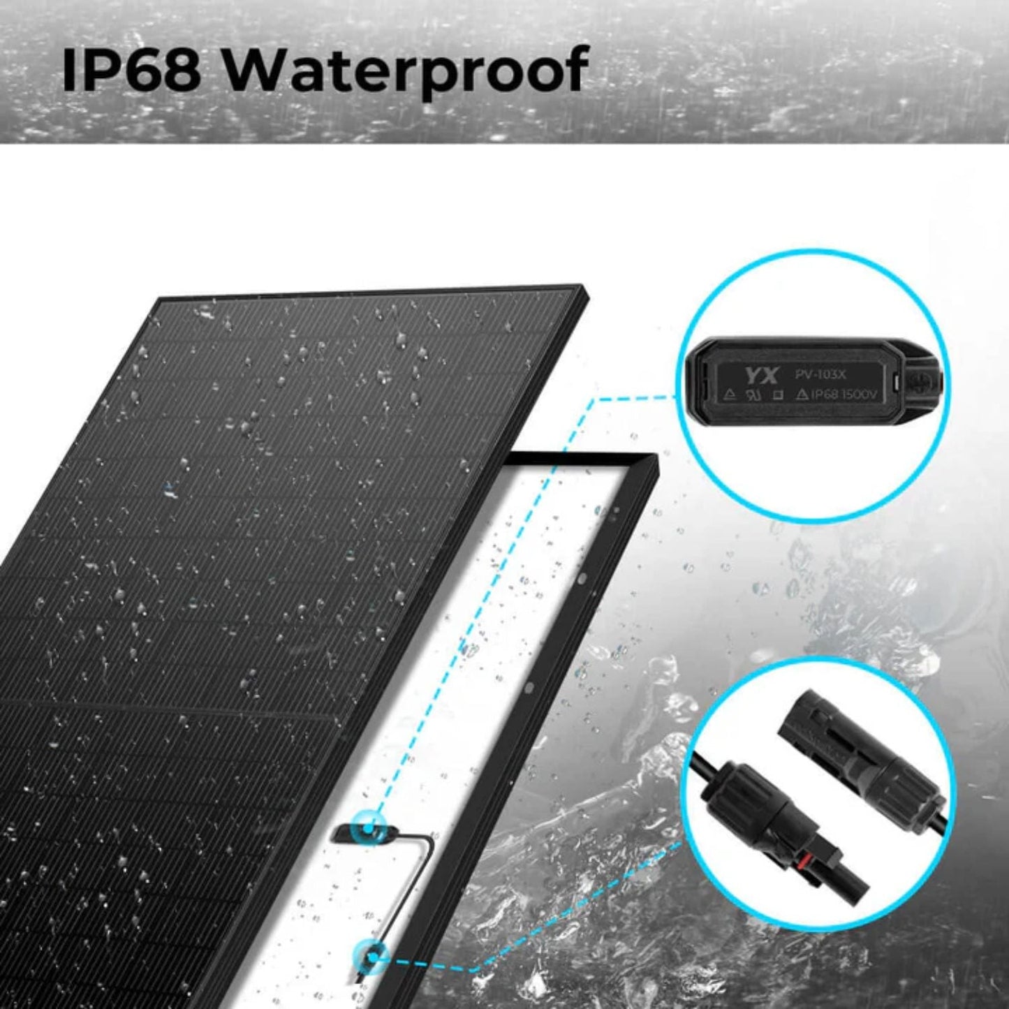 SunGold Power 500 Watt Monocrystalline Black PERC Solar Panels | 32 Panels