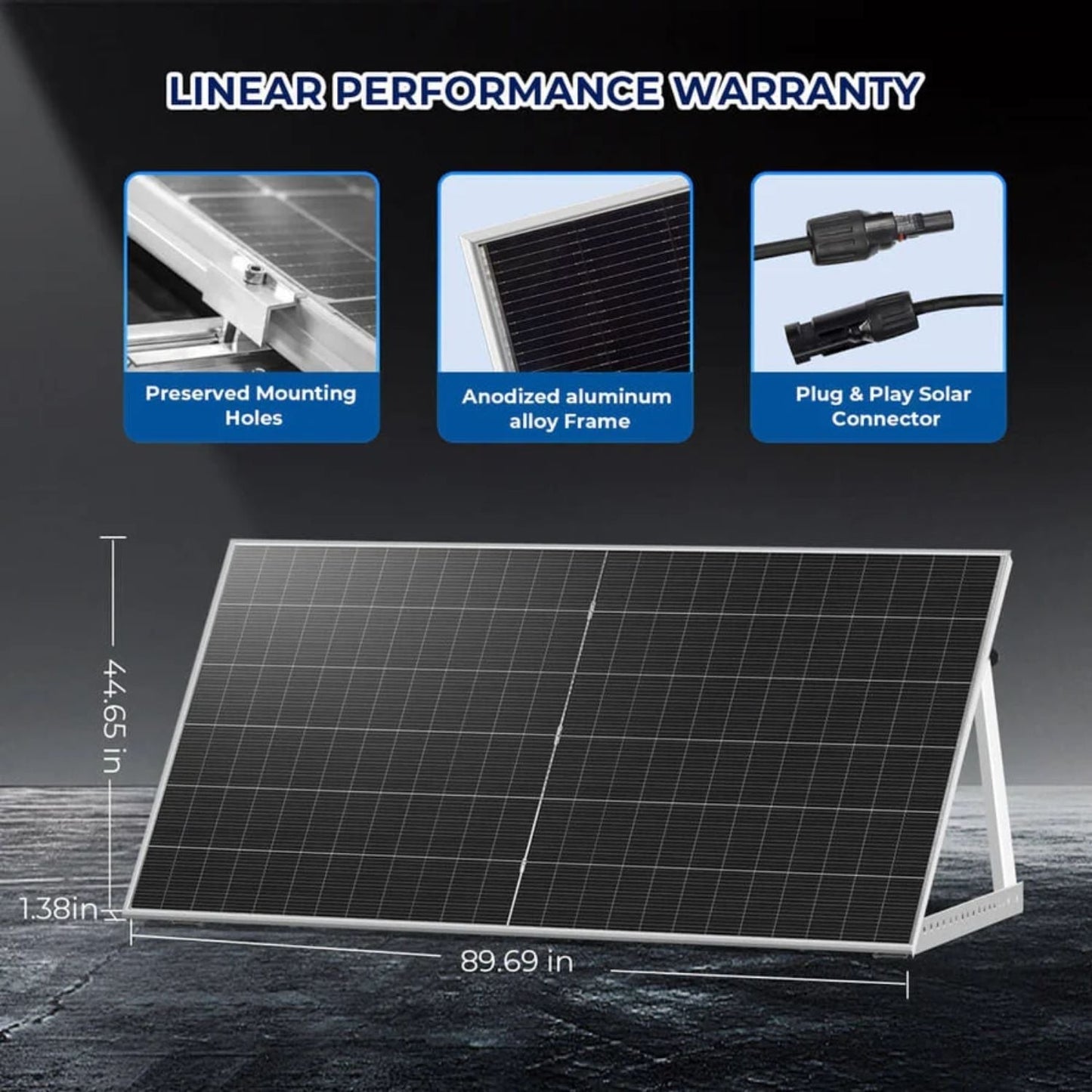 SunGold Power 590 Watt Bifacial N-Type Monocrystalline Solar Panel