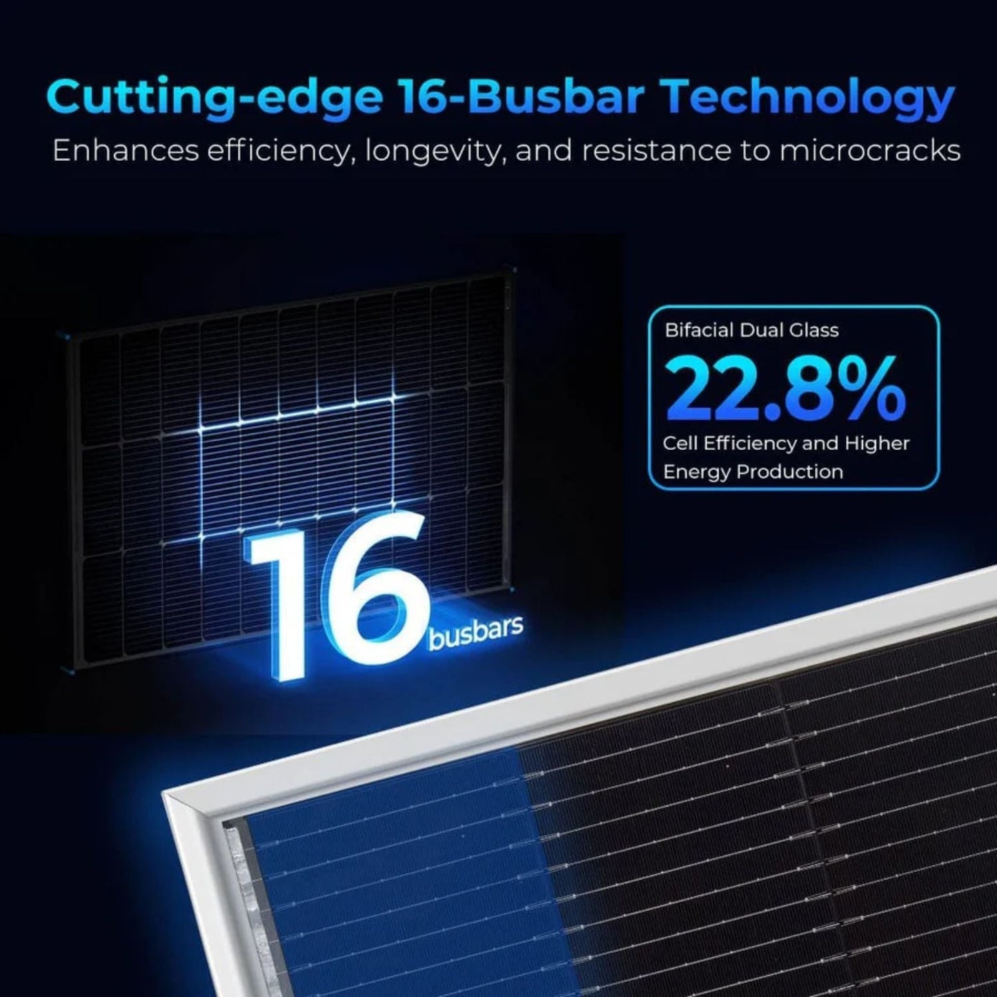 SunGold Power 590 Watt Bifacial N-Type Monocrystalline Solar Panel