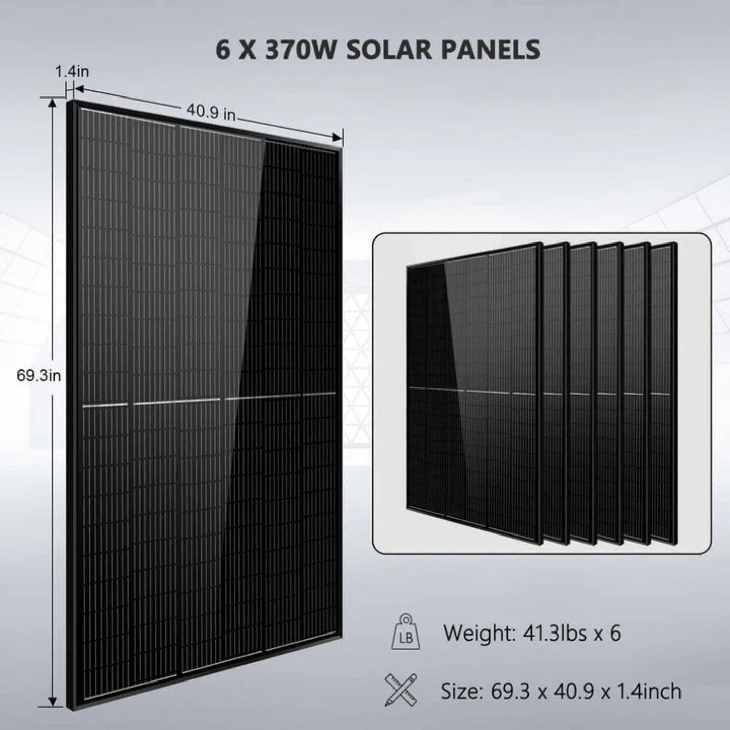 SunGold Power 6.5kW 48VDC Off-Grid Solar Kit | 2220W Solar