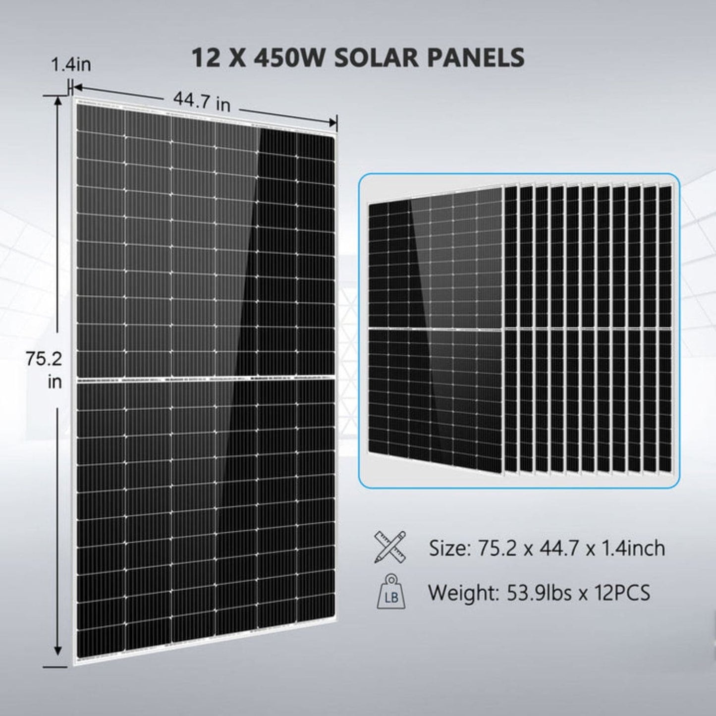 SunGold Power 8kW 48VDC Complete Off-Grid Solar Kit | 3320W Solar