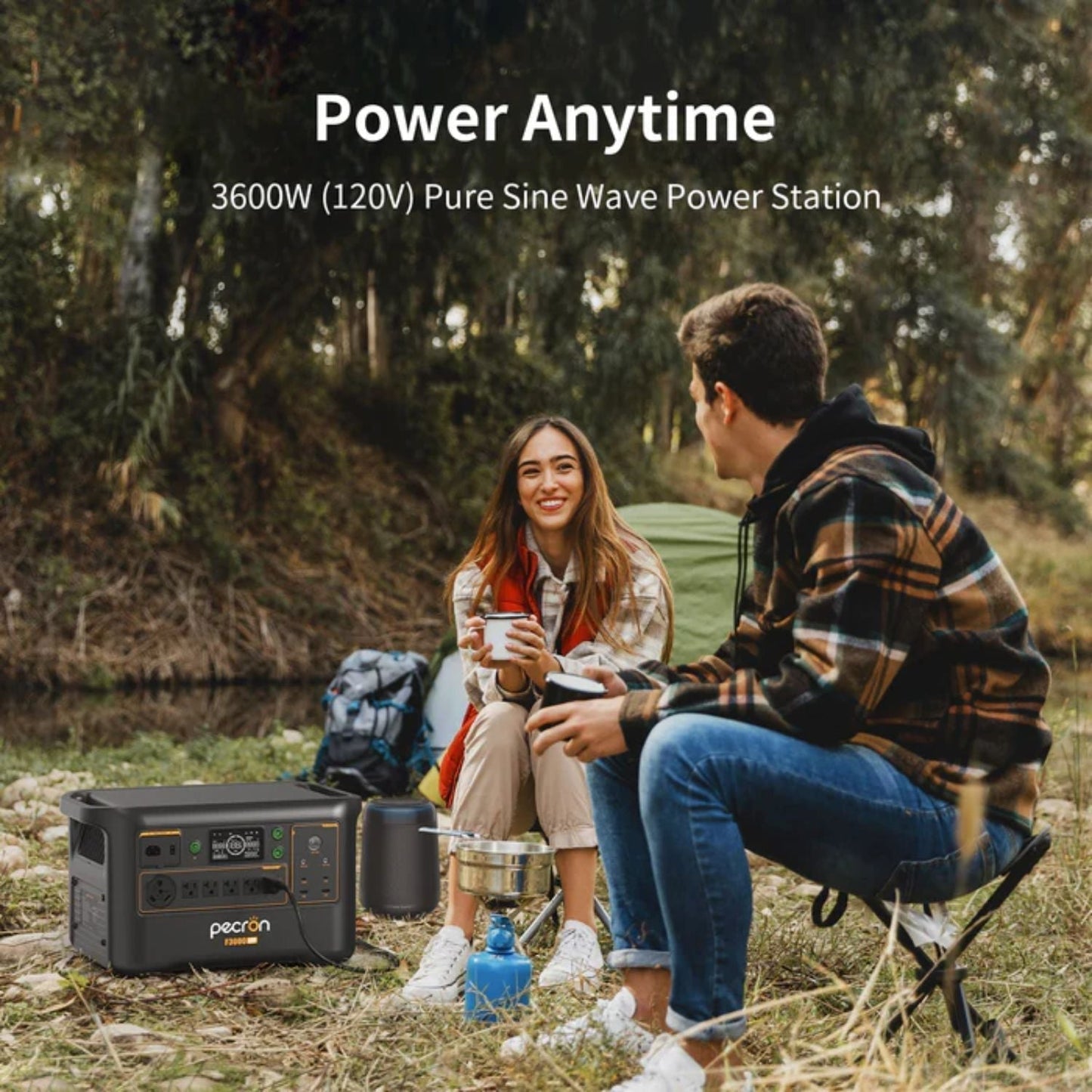 Pecron F3000LFP Portable Power Station | 3072Wh | 3600W | 1600W Solar Input