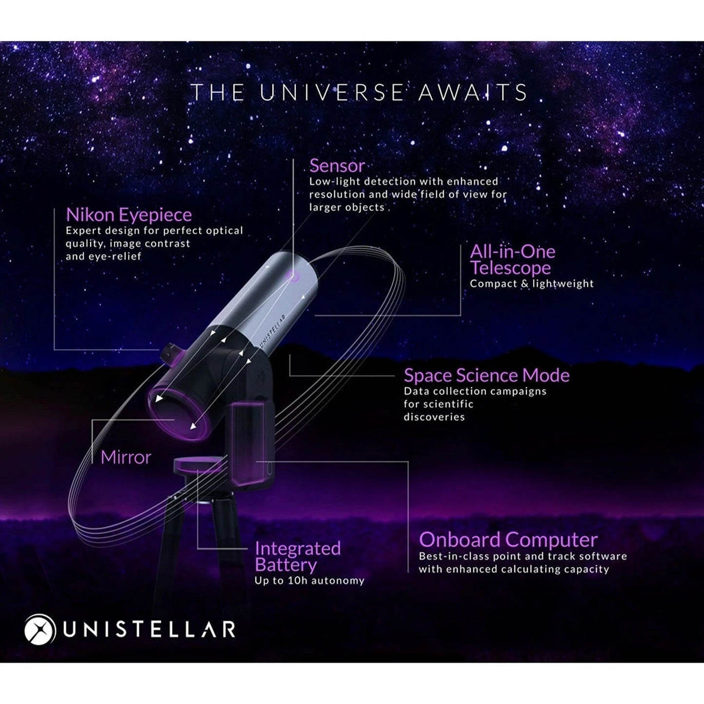 Unistellar eVscope 2 Digital Telescope - Smart, Compact, and User-Friendly