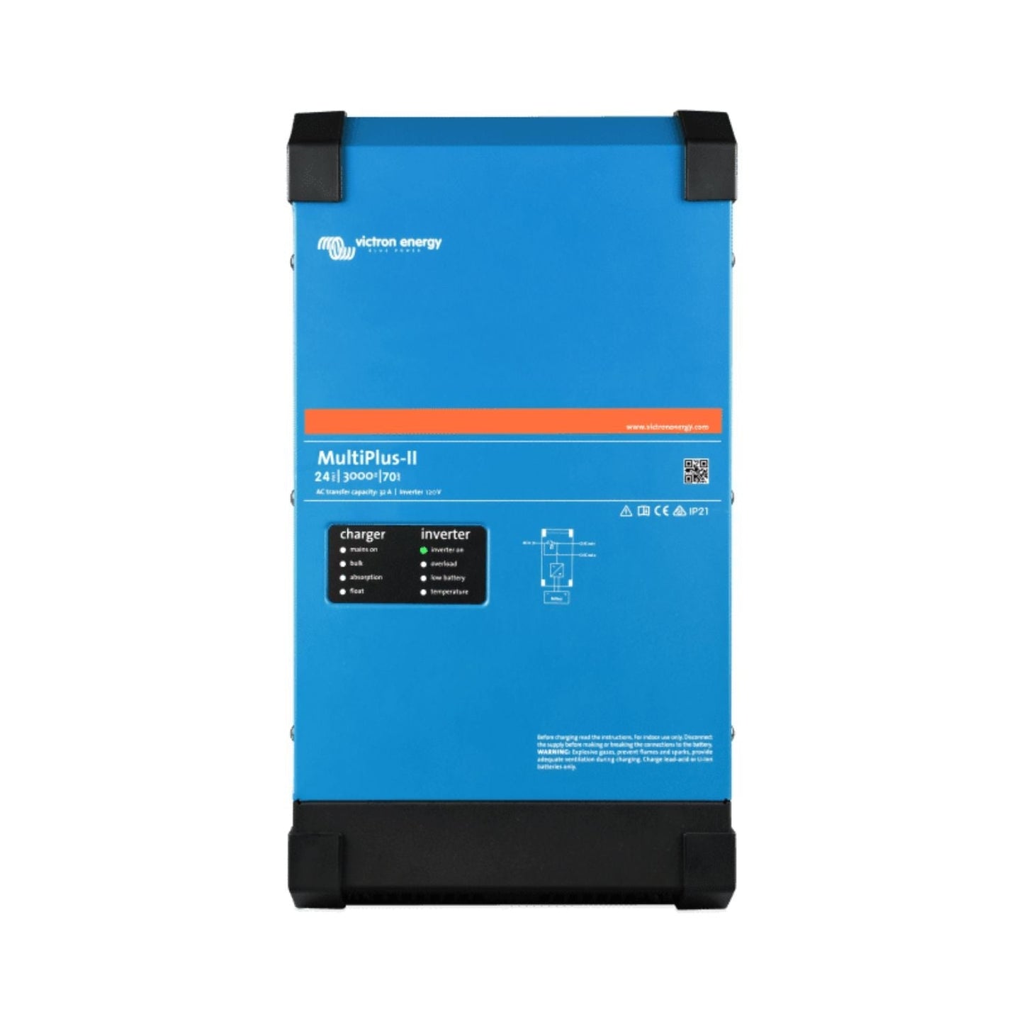 Victron 24V MultiPlus-II 120V 3k Inverter | 70A Battery Charger | UL 458