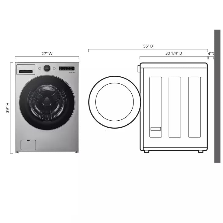 4.5 cu. ft. Capacity Smart Front Load Energy Star Washer with TurboWash® 360° and AI DD® Built-In Intelligence