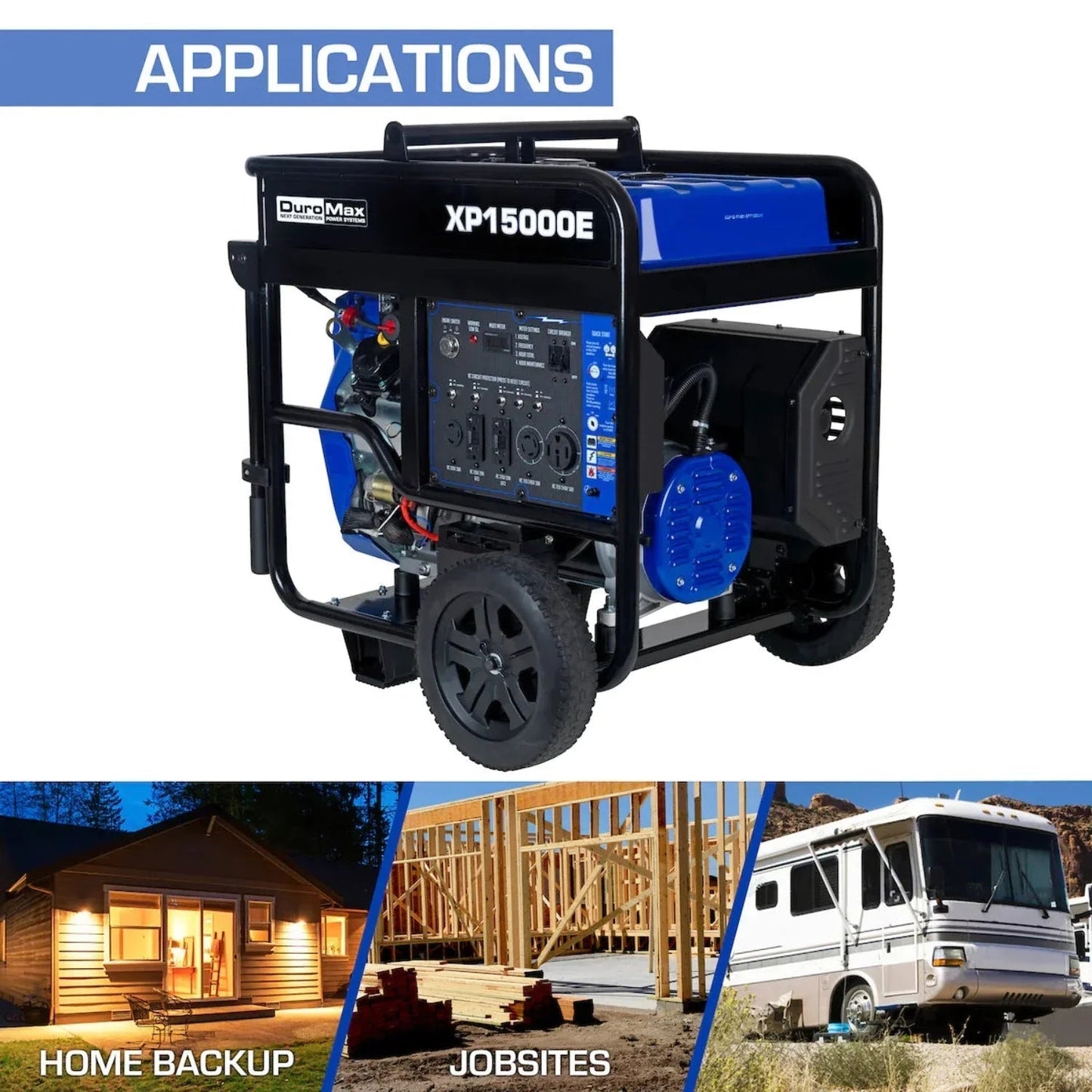 DuroMax XP15000E Gasoline 12500W/15000W Portable Generator