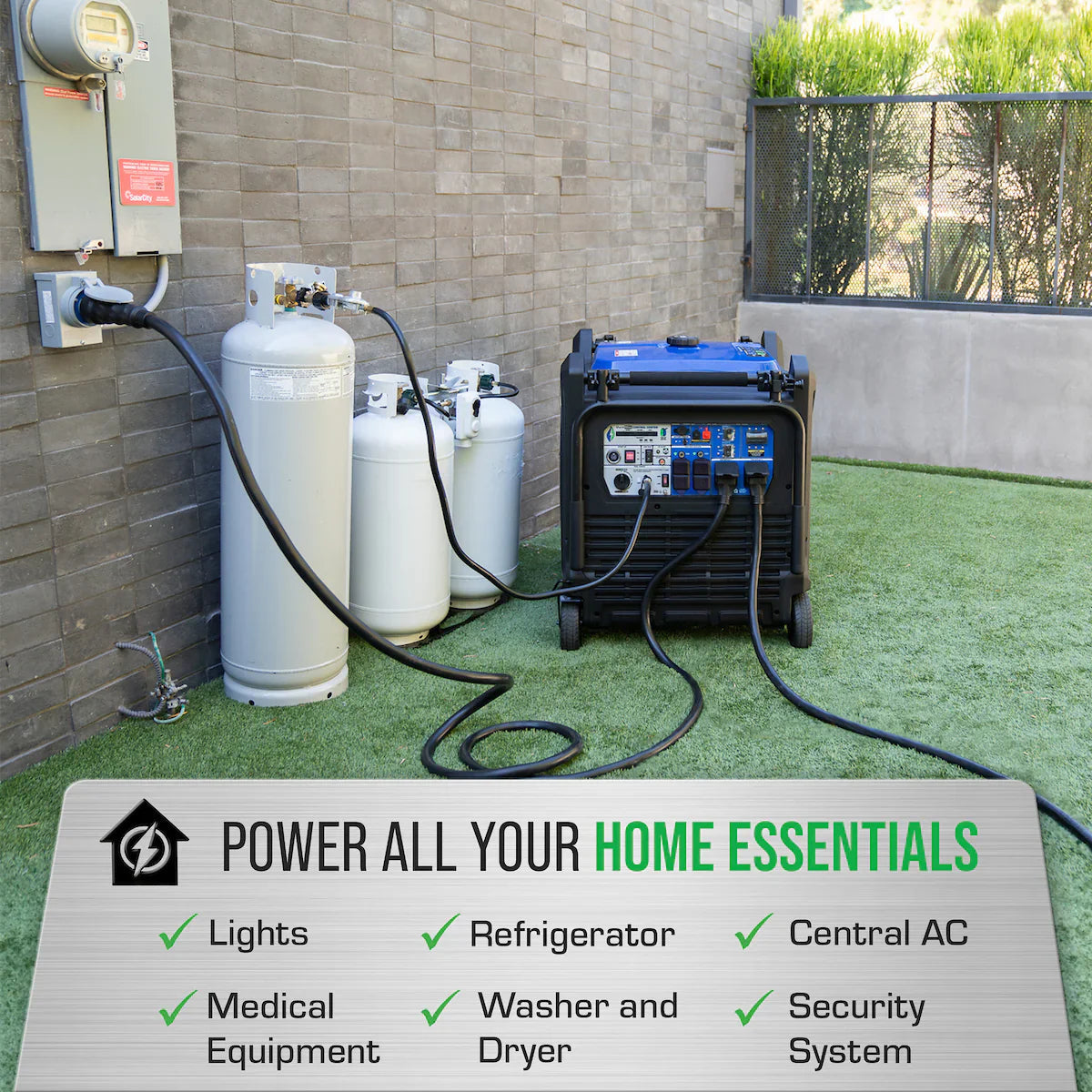 DuroMax XP16000iH Dual Fuel 12350W/16000W Portable Inverter Generator | CO Alert