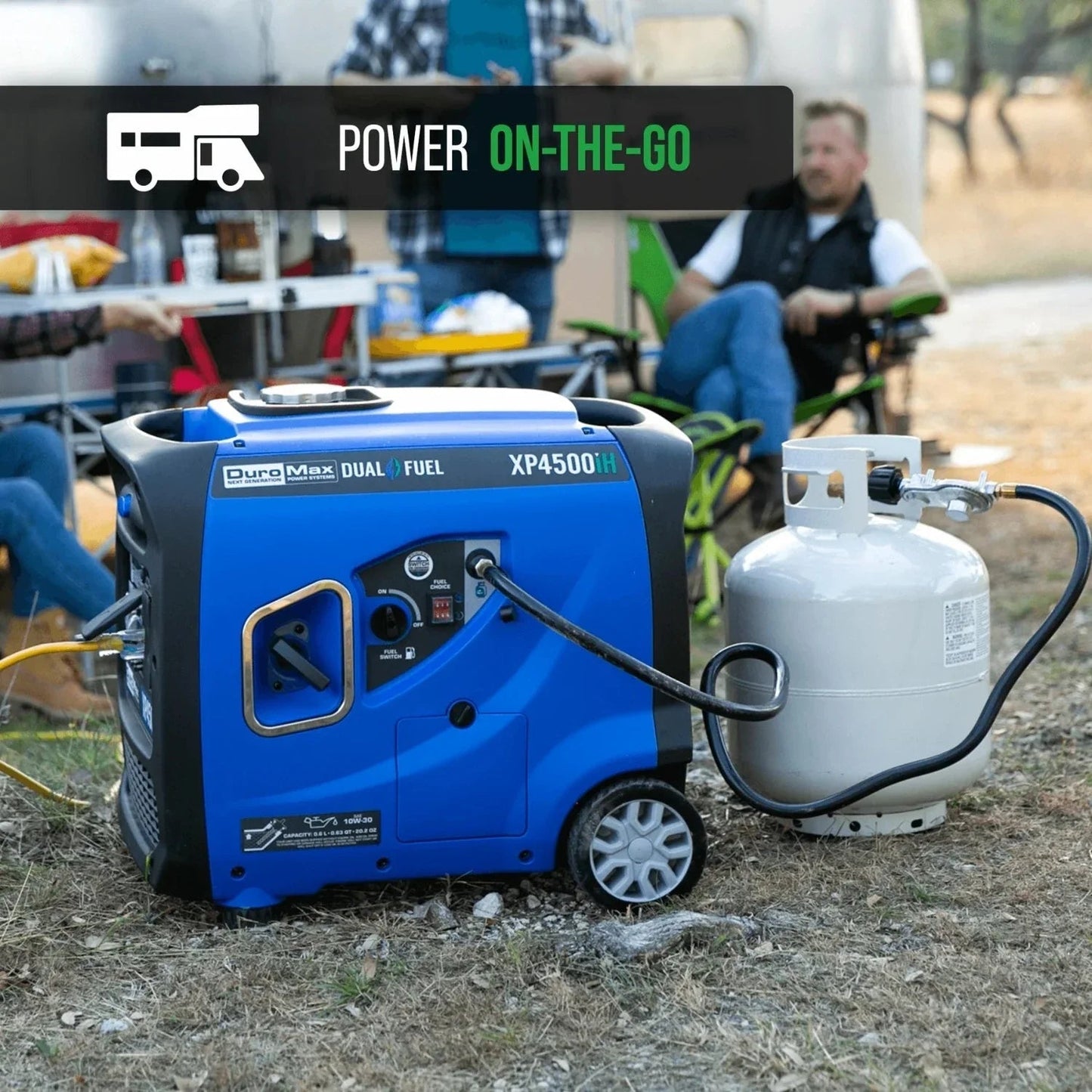 DuroMax XP4500iH Dual Fuel 3420W/4500W Portable Inverter Generator | CO Alert