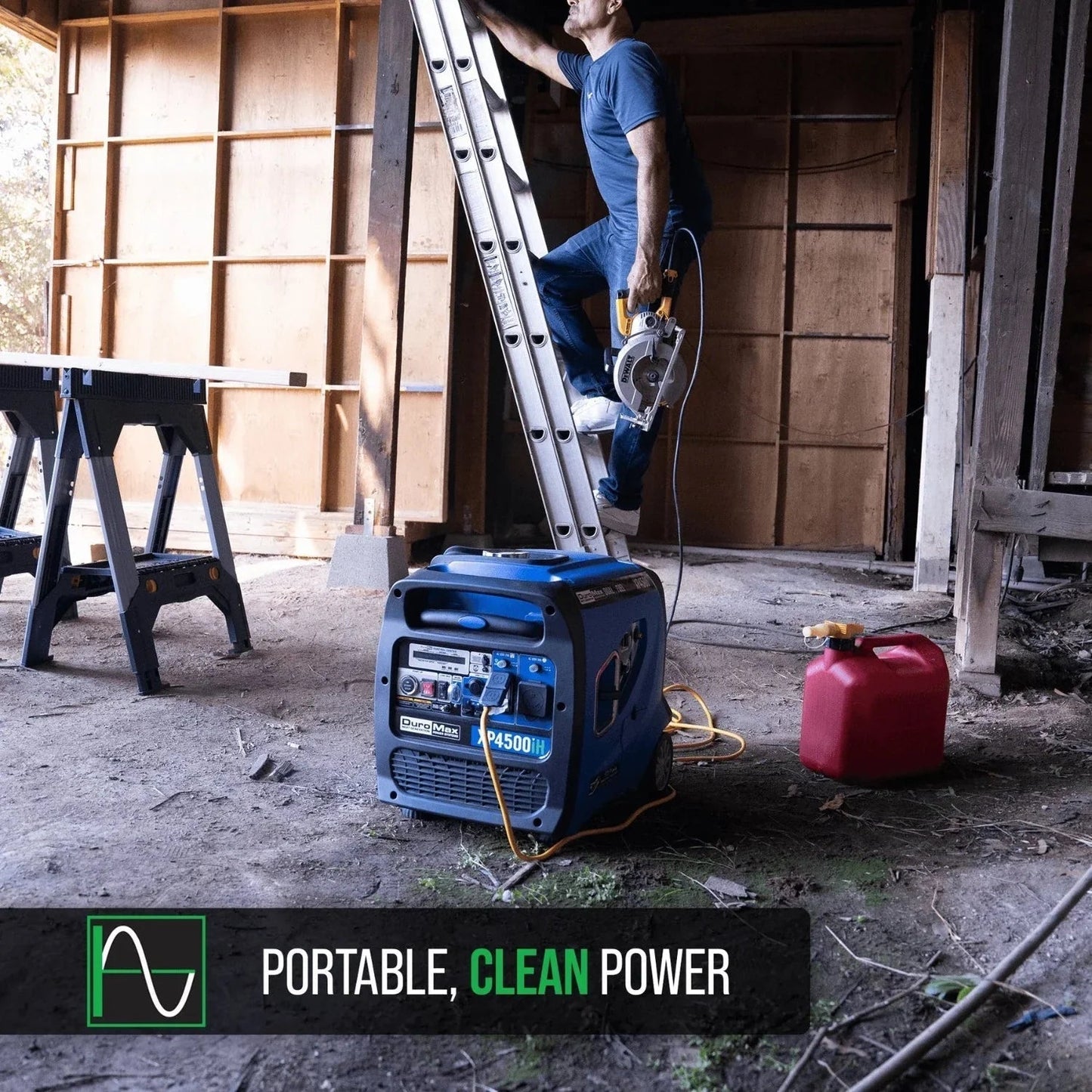 DuroMax XP4500iH Dual Fuel 3420W/4500W Portable Inverter Generator | CO Alert