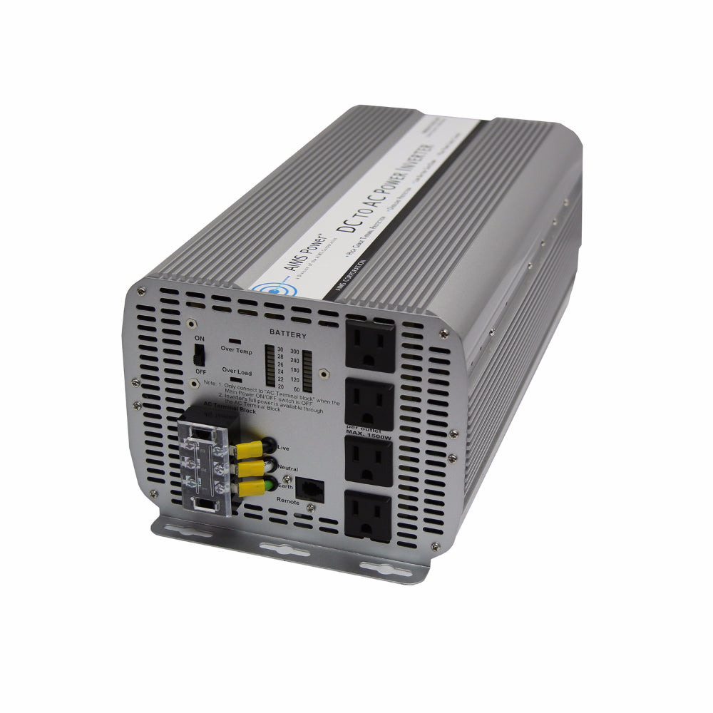 AIMS Power 5000 Watt 12 Volt 120VAC Modified Sine Power Inverter