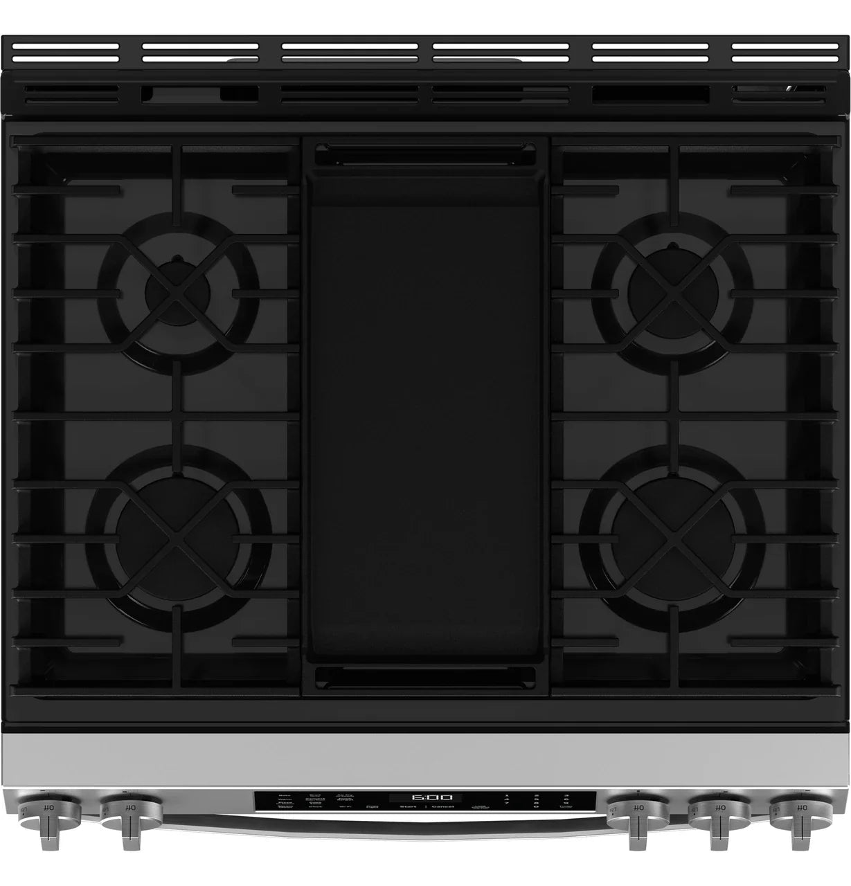 GE® 30" Slide-In Front-Control Convection Gas Range with No Preheat Air Fry and EasyWash™ Oven Tray
