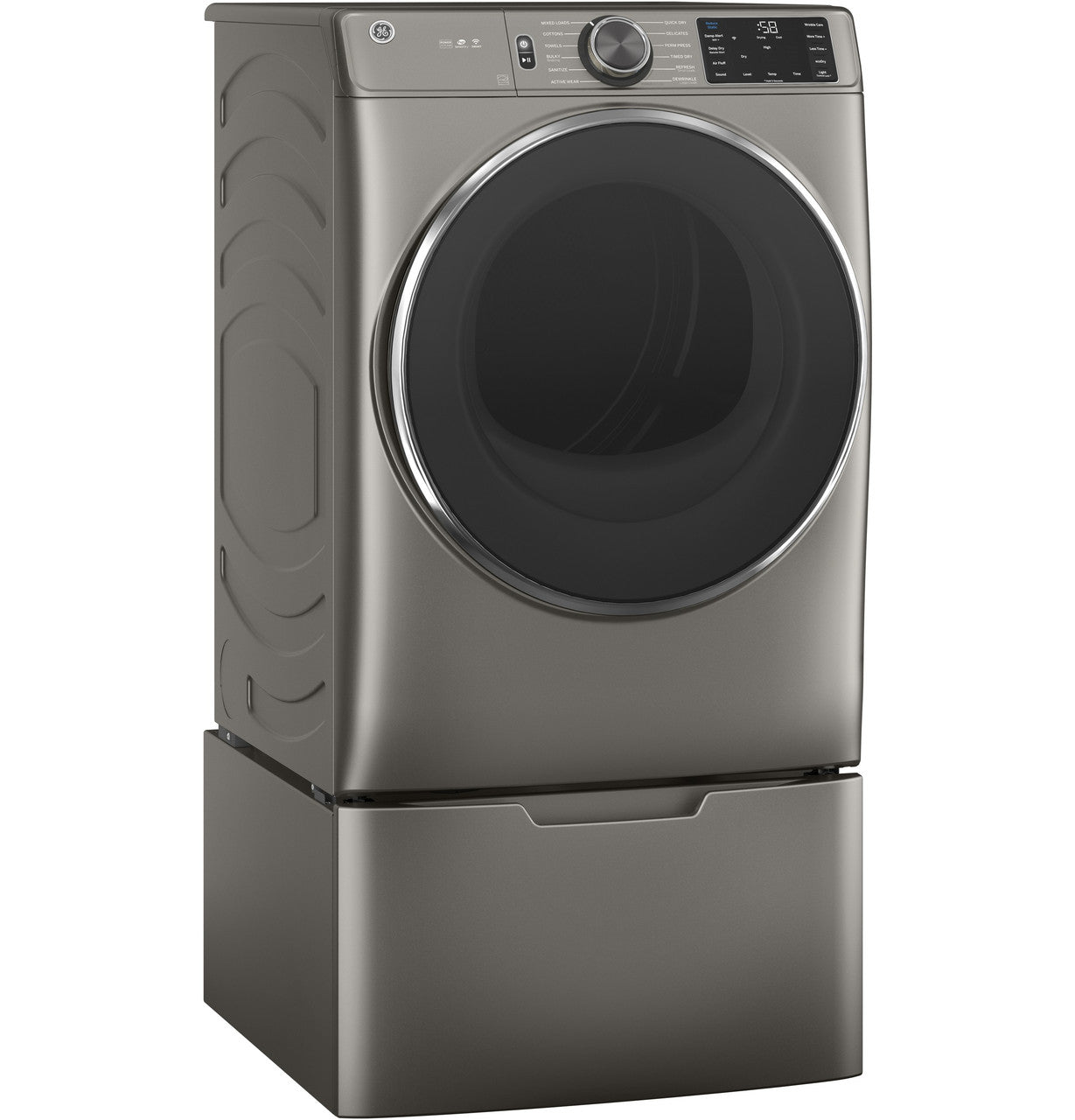 GE® ENERGY STAR® 7.8 cu. ft. Capacity Smart Front Load Electric Dryer with Steam and Sanitize Cycle