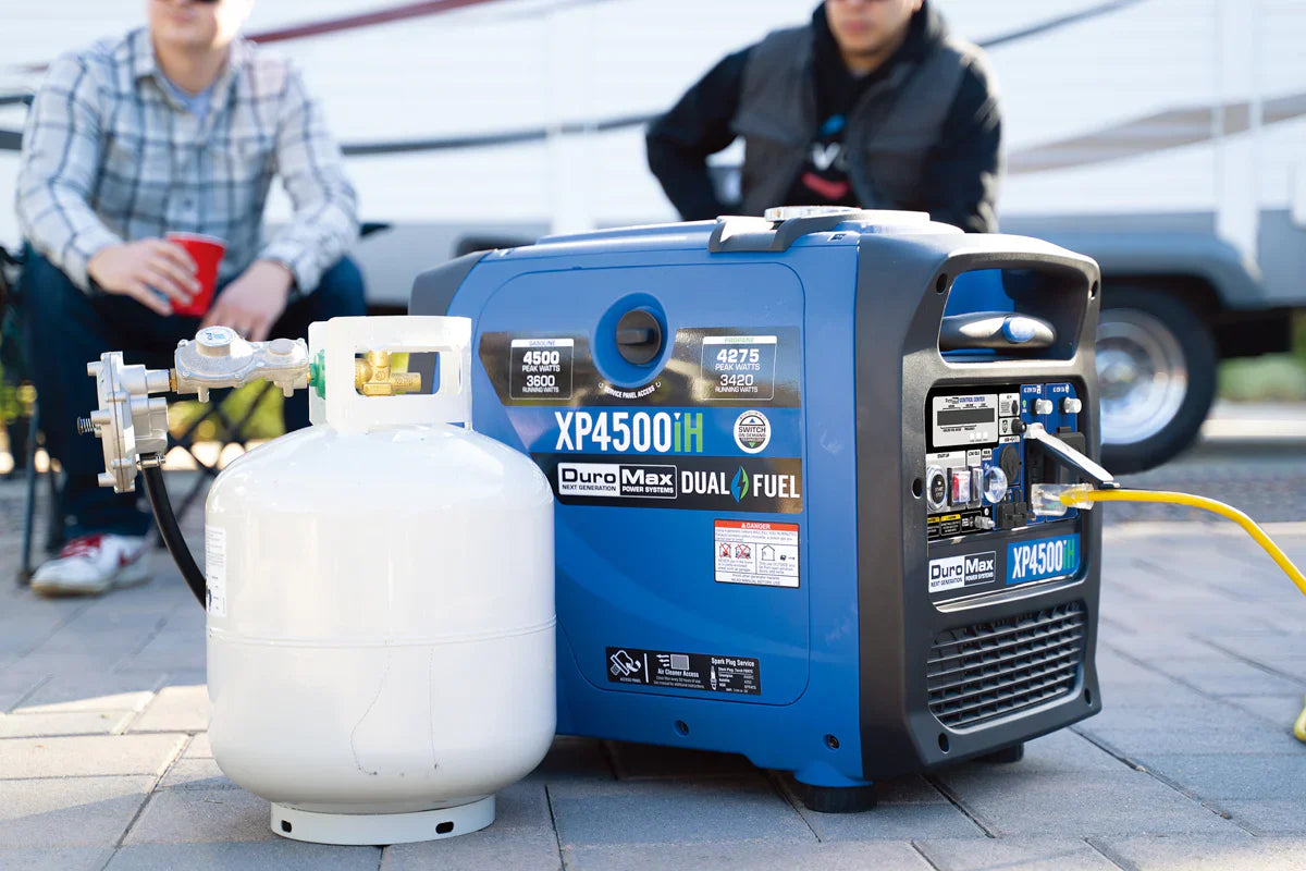 DuroMax XP4500iH Dual Fuel 3420W/4500W Portable Inverter Generator | CO Alert