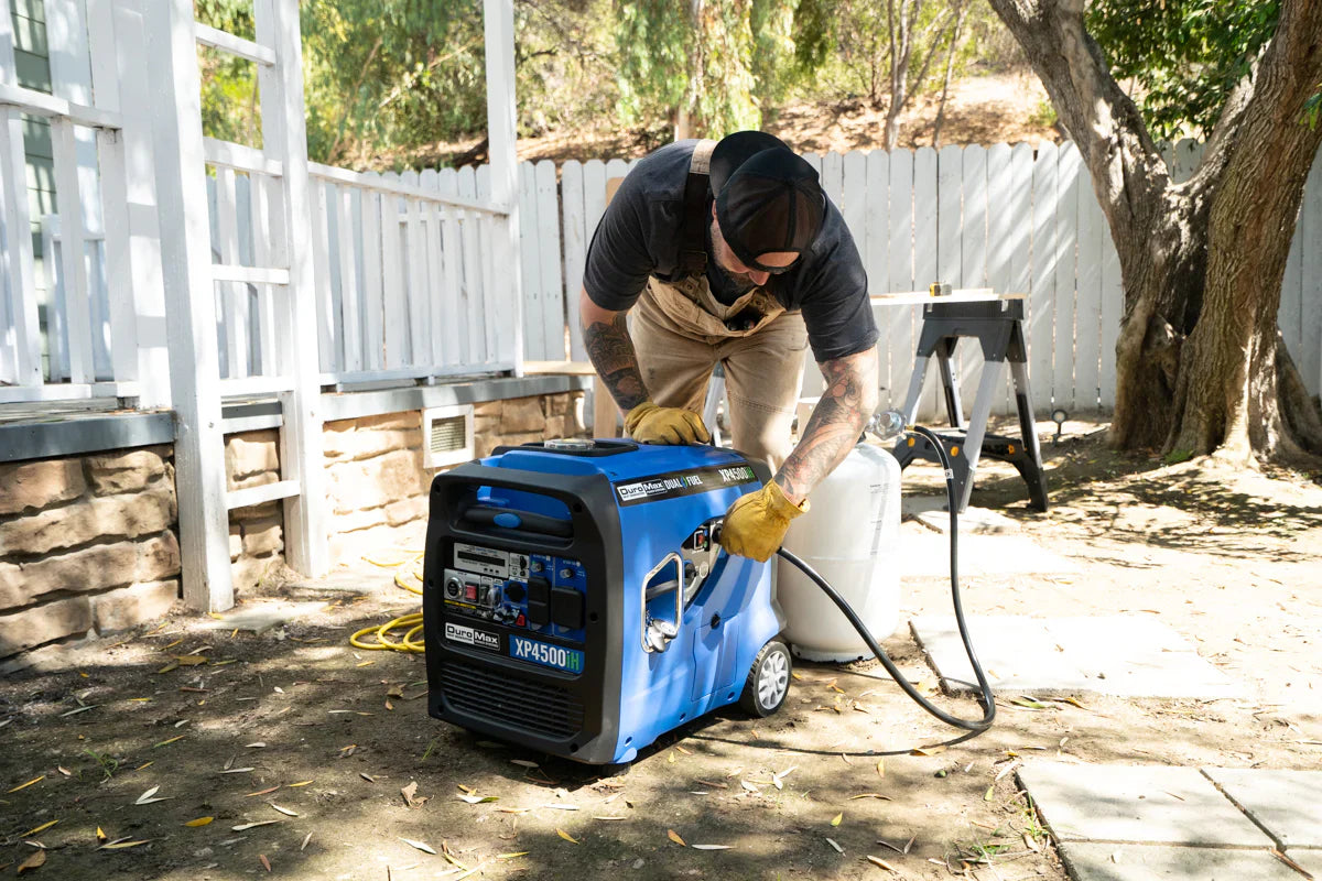 DuroMax XP4500iH Dual Fuel 3420W/4500W Portable Inverter Generator | CO Alert
